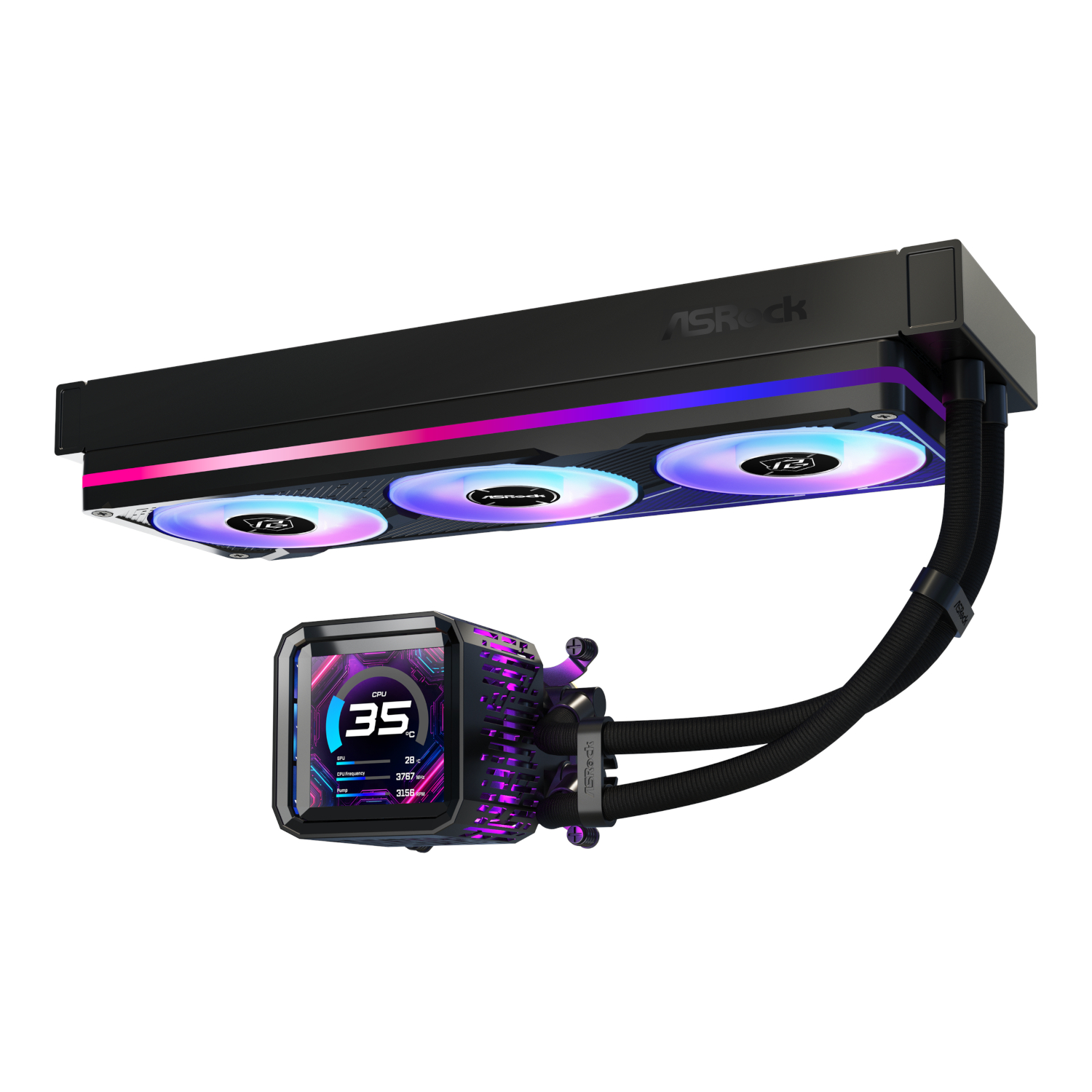 PHANTOM-GAMING-360-LCD_ASRock-Phantom-Gaming-360-LCD-All-in-one-Liquid-CPU-Cooler-Black_wr_04a ASRock Phantom Gaming 360 LCD All-in-one Liquid CPU Cooler - Black