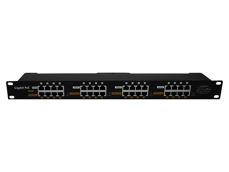 POE-16G 16 Port Gigabit Passive PoE Injector