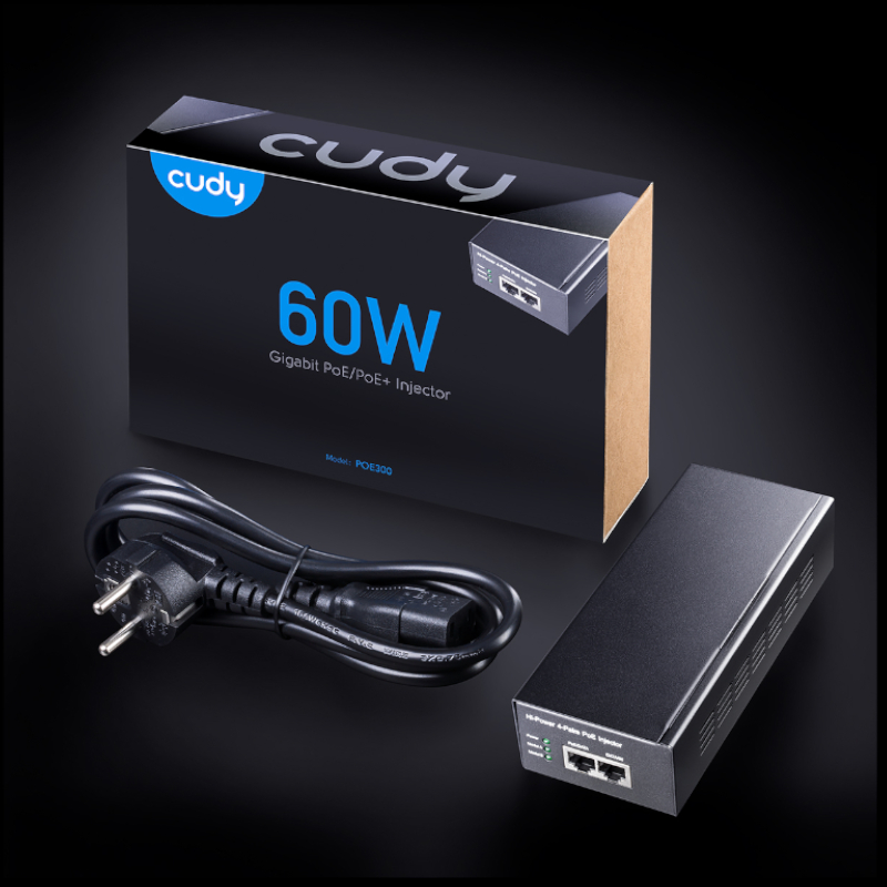POE300_wr_05 Cudy 60W Gigabit PoE+ Injector