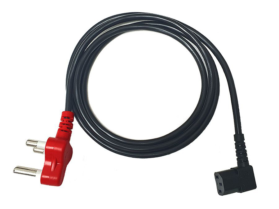 POW-DR 1.8m Right Angled IEC Power Cord With Dedicated Plug Top
