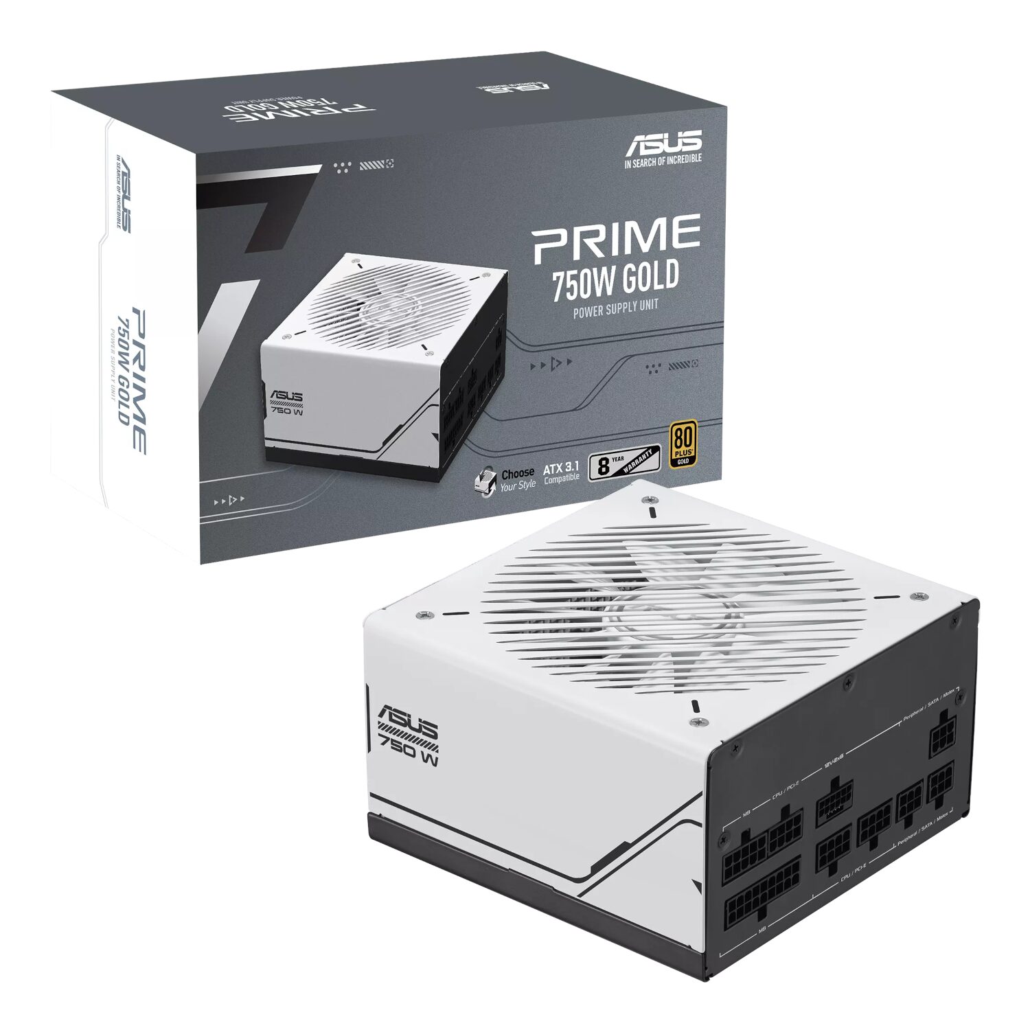 PRIME-AP-750G-WR-01 ASUS Prime AP-750G 750W 80+ Gold Fully Modular ATX3.1 Power Supply