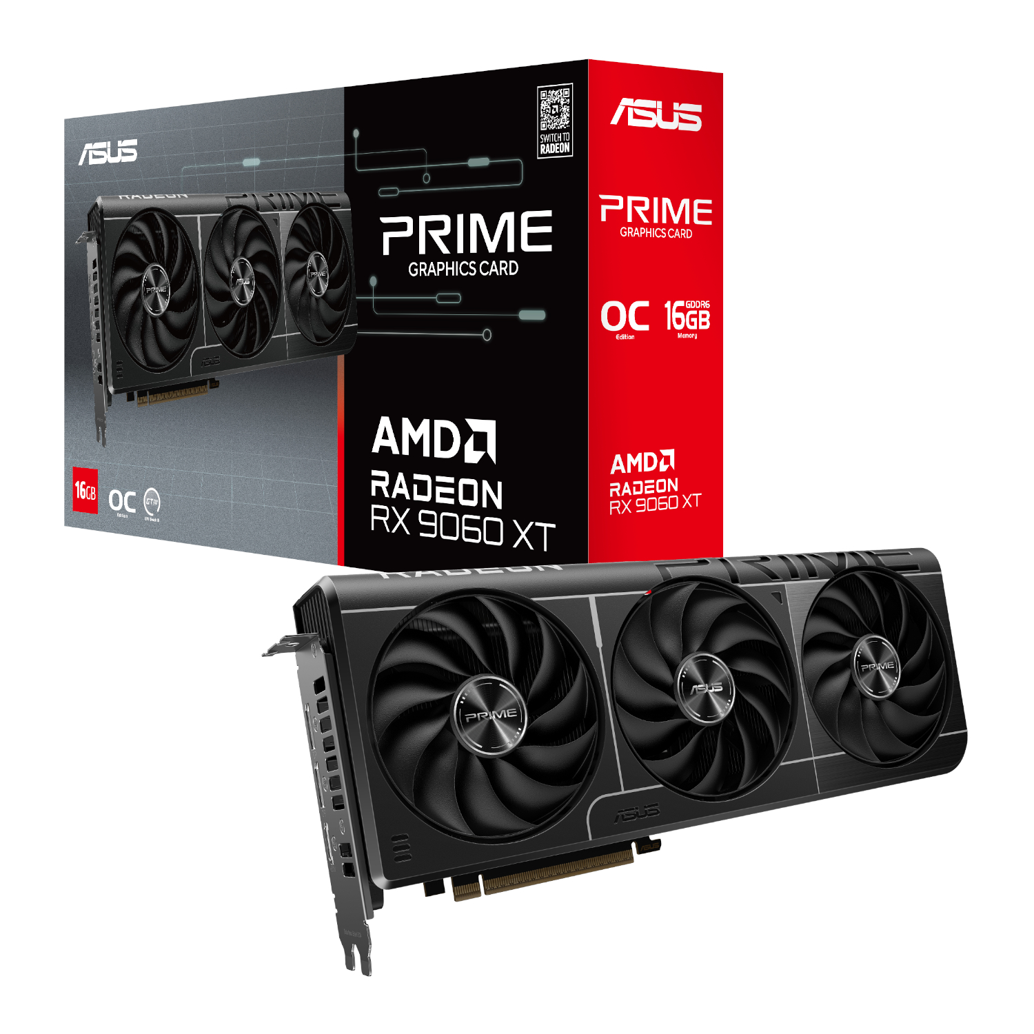 PRIME-RX9060XT-O16G_ASUS-PRIME-Radeon-RX-9060-XT-16GB-GDDR6-OC_wr_01a ASUS Prime Radeon RX 9060 XT OC 16GB GDDR6 Graphics Card