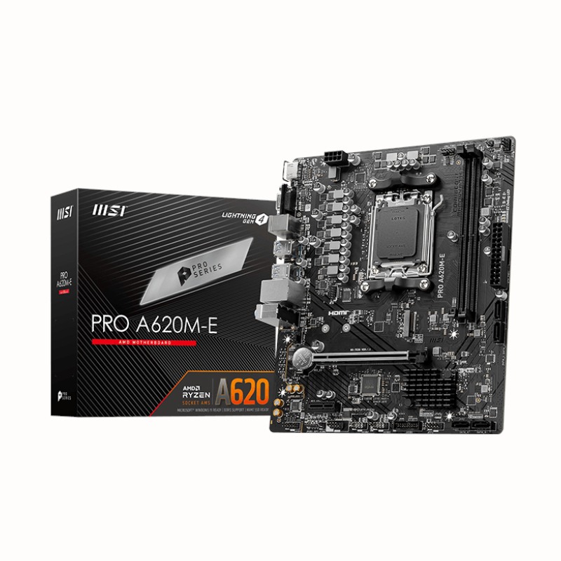 PROA620M-E_wr_01 MSI A620M-E PRO AMD AM5 MATX Gaming Motherboard