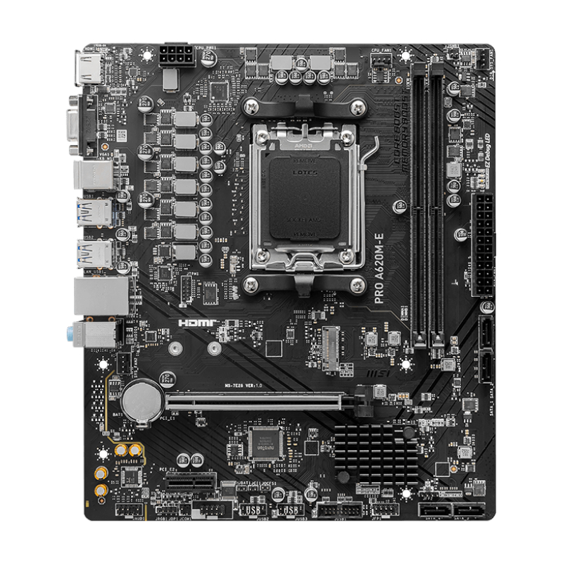 PROA620M-E_wr_02 MSI A620M-E PRO AMD AM5 MATX Gaming Motherboard