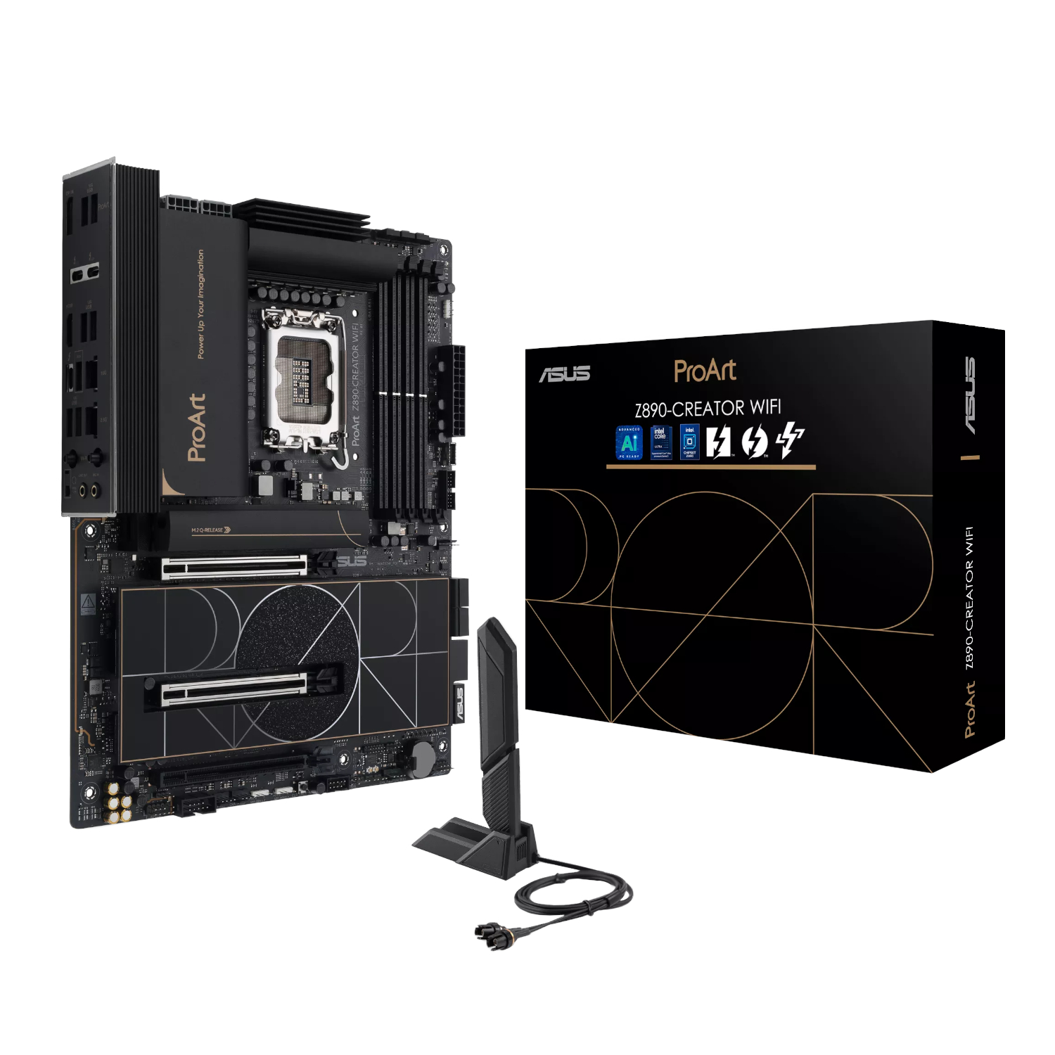 PROARTZ890CREATORWIFI_Asus-ProArt-Z890-Creator-WIFI-Intel-LGA1851-ATX-Motherboard-Black_wr_01a Asus ProArt Z890-Creator WiFi Intel LGA1851 ATX Motherboard