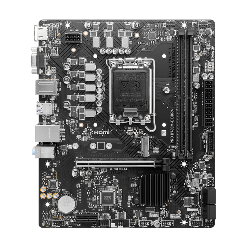 PROB760M-EDDR4_wr_02 MSI PRO B760M-E DDR4 Intel LGA1700 mATX Motherboard