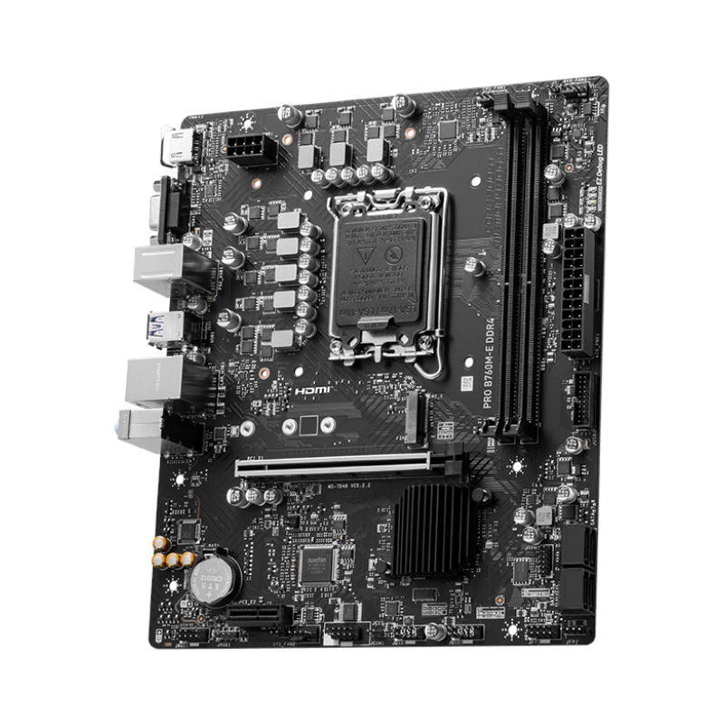 PROB760M-EDDR4_wr_03 MSI PRO B760M-E DDR4 Intel LGA1700 mATX Motherboard