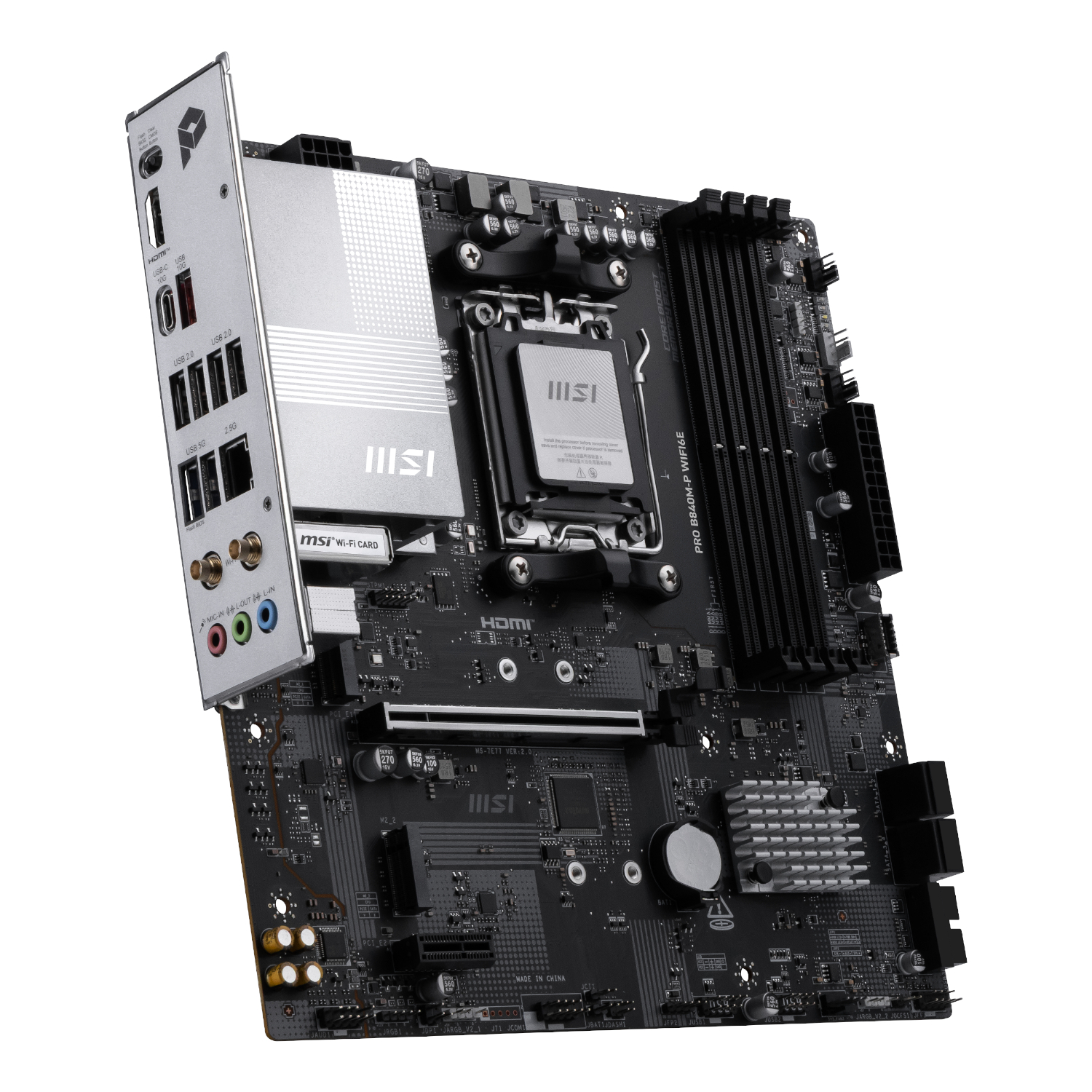 PROB840M-PWIFI6E_MSI-PRO-B840M-P-WIFI6E-AM5-mATX-Motherboard_wr_03a MSI PRO B840M-P Wi-Fi 6E AMD AM5 MATX Gaming Motherboard