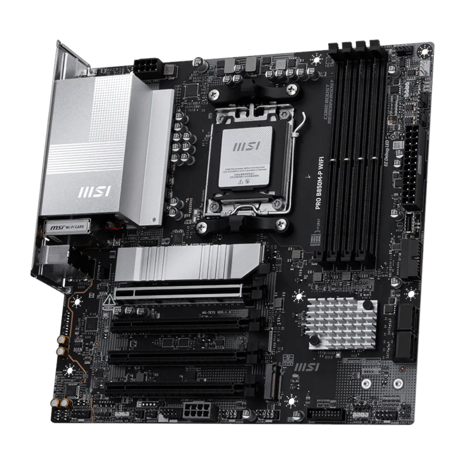 PROB850M-PWIFI_MSI-PRO-B850M-P-WIFI-AM5-mATX-Motherboard-Black_wr_03a MSI PRO B850M-P WIFI AM5 mATX Motherboard