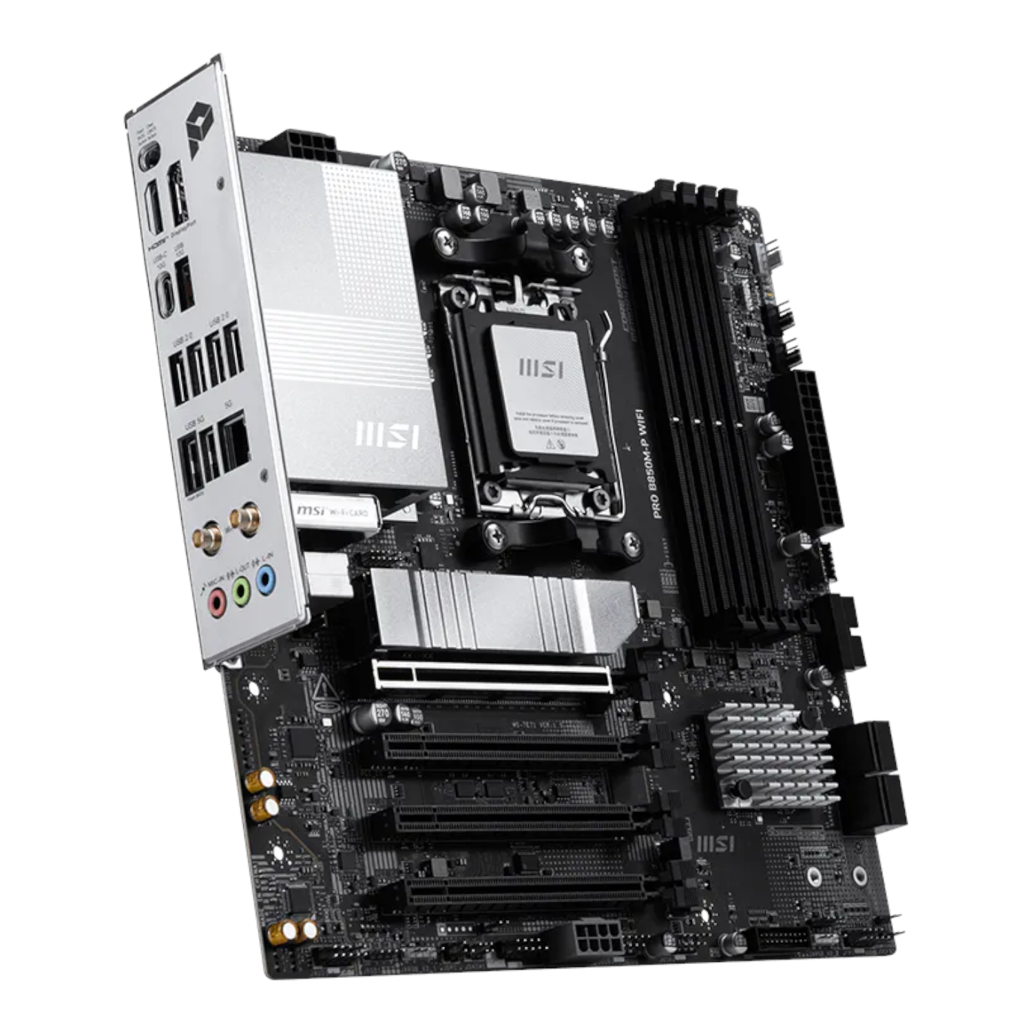 PROB850M-PWIFI_MSI-PRO-B850M-P-WIFI-AM5-mATX-Motherboard-Black_wr_04a MSI PRO B850M-P WIFI AM5 mATX Motherboard