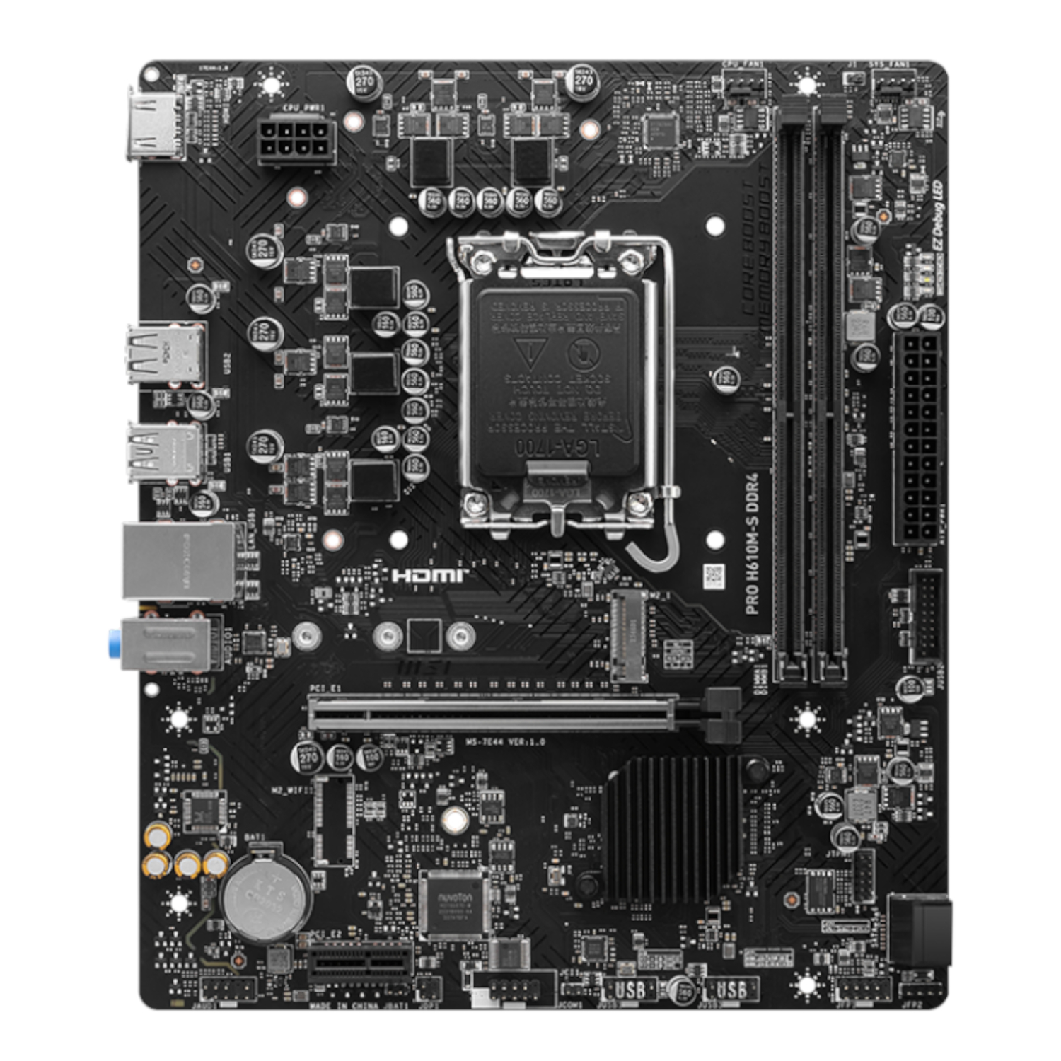 PROH610M-SDDR4_MSI-H610M-S-PRO-LGA1700-M-ATX-2X-DDR4_wr_02 MSI H610M-S PRO LGA1700 M-ATX DDR4 Motherboard
