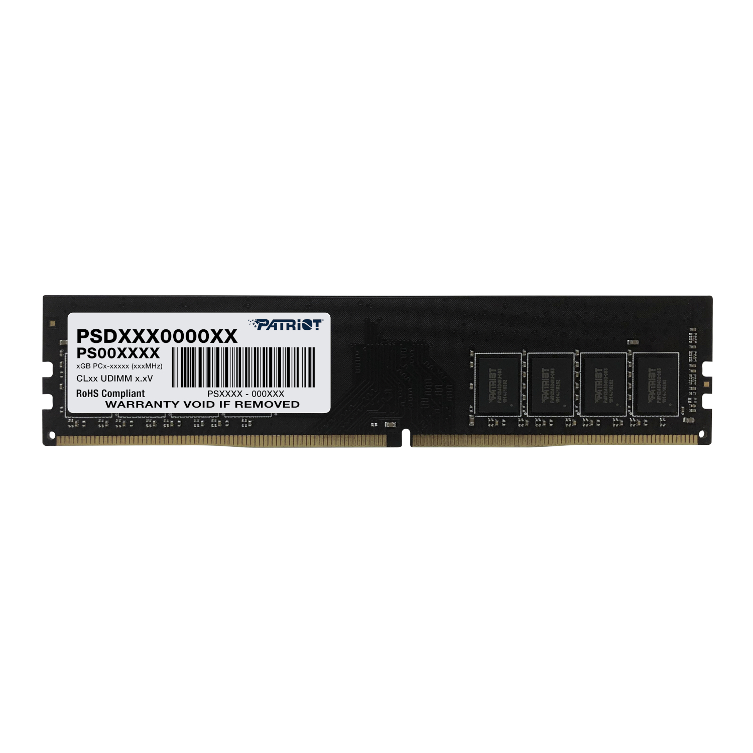 PSD48G320081_Patriot-Signature-Line-DDR4-8GB-3200MHz-Single-Rank-UDIMM-Black_wr_01 Patriot Signature Line 8GB DDR4 3200MHz Desktop Memory