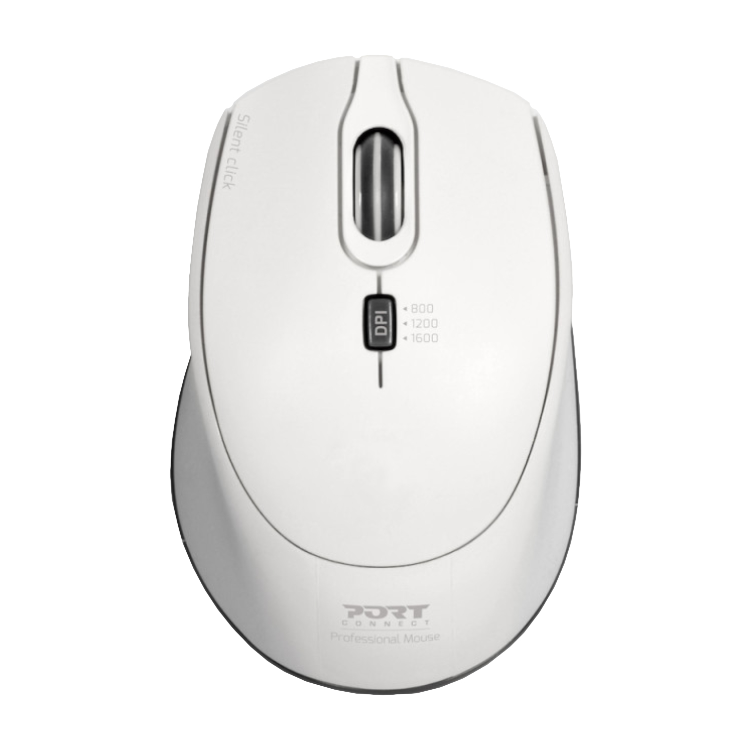 Port_900714_wr_01b Port Connect Silent 1600DPI 3 Button Wireless Mouse - White