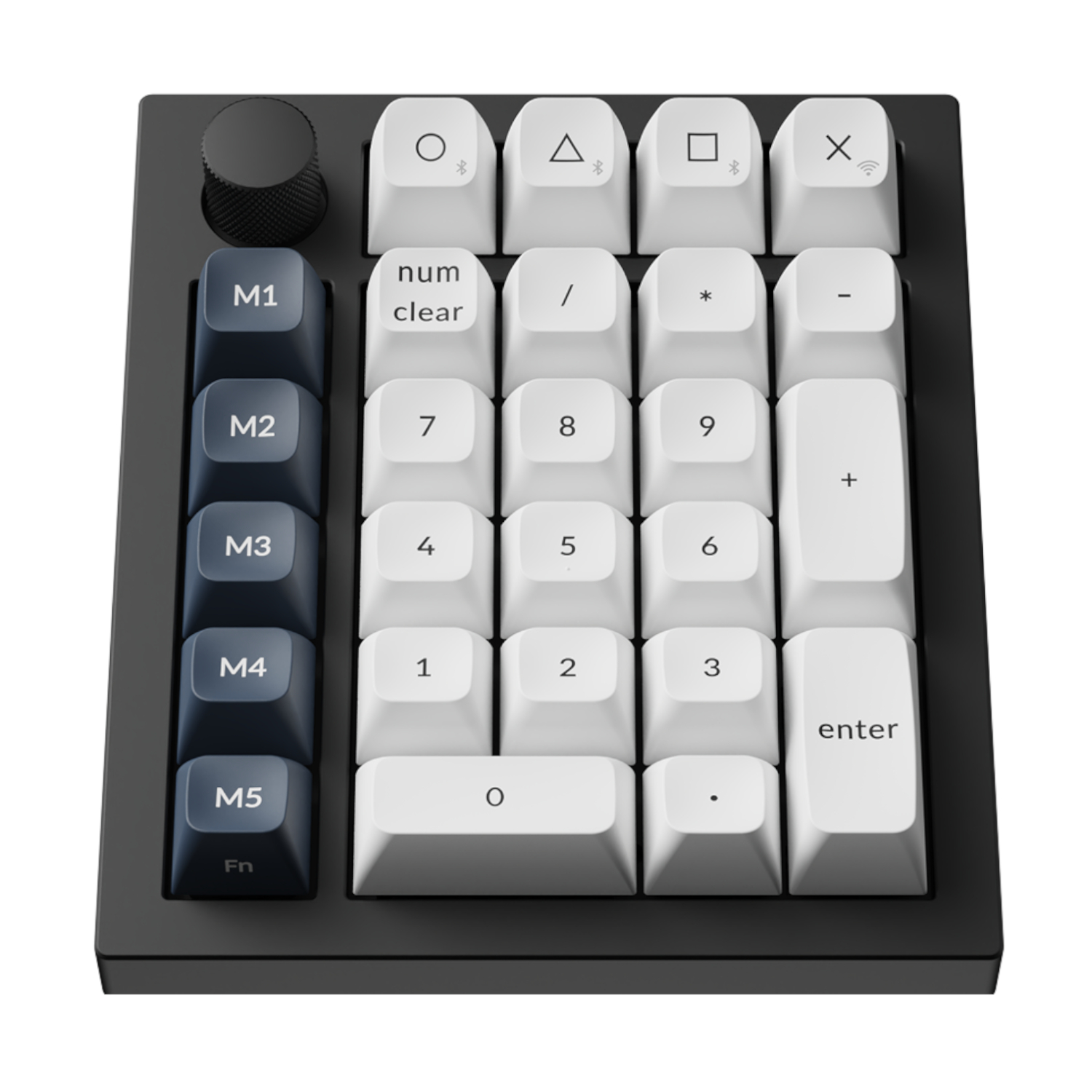 Q0M-M4_Keychron-Q0-Max-QMK-Gateron-Jupiter-Banana-RGB-Wireless-Custom-Number-Pad-Carbon-Black_wr_02a Keychron Q0 Max QMK Gateron Jupiter Banana RGB Wireless Custom Number Pad Shell White