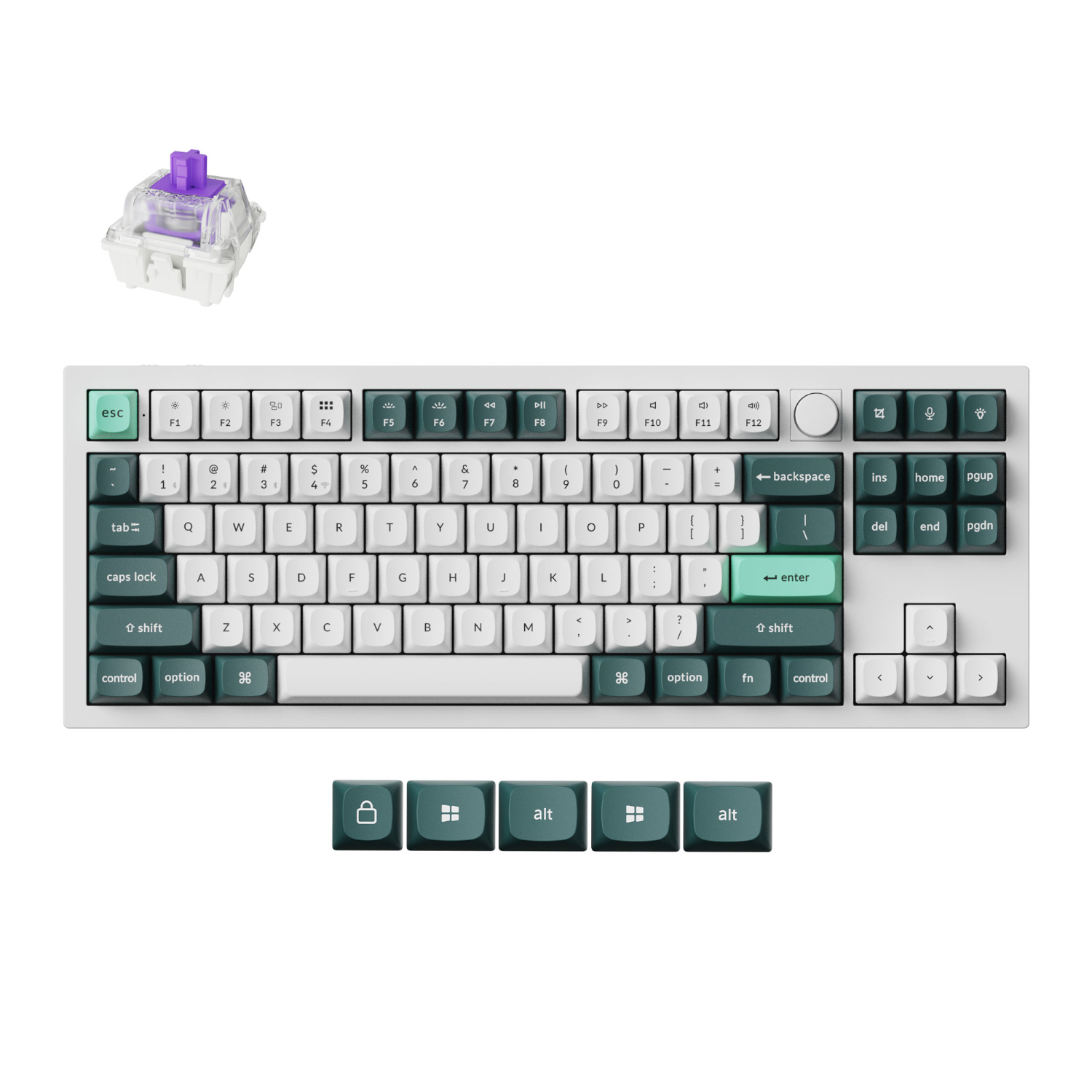Q3H-P1_Keychron-Q3-HE-QMK-Wireless-Custom-Keyboard-Nebula-Switch-Shell-White_wr_01a Keychron Q3 HE QMK 80% Wireless Custom Mechanical Keyboard (Nebula Switch) - Shell White