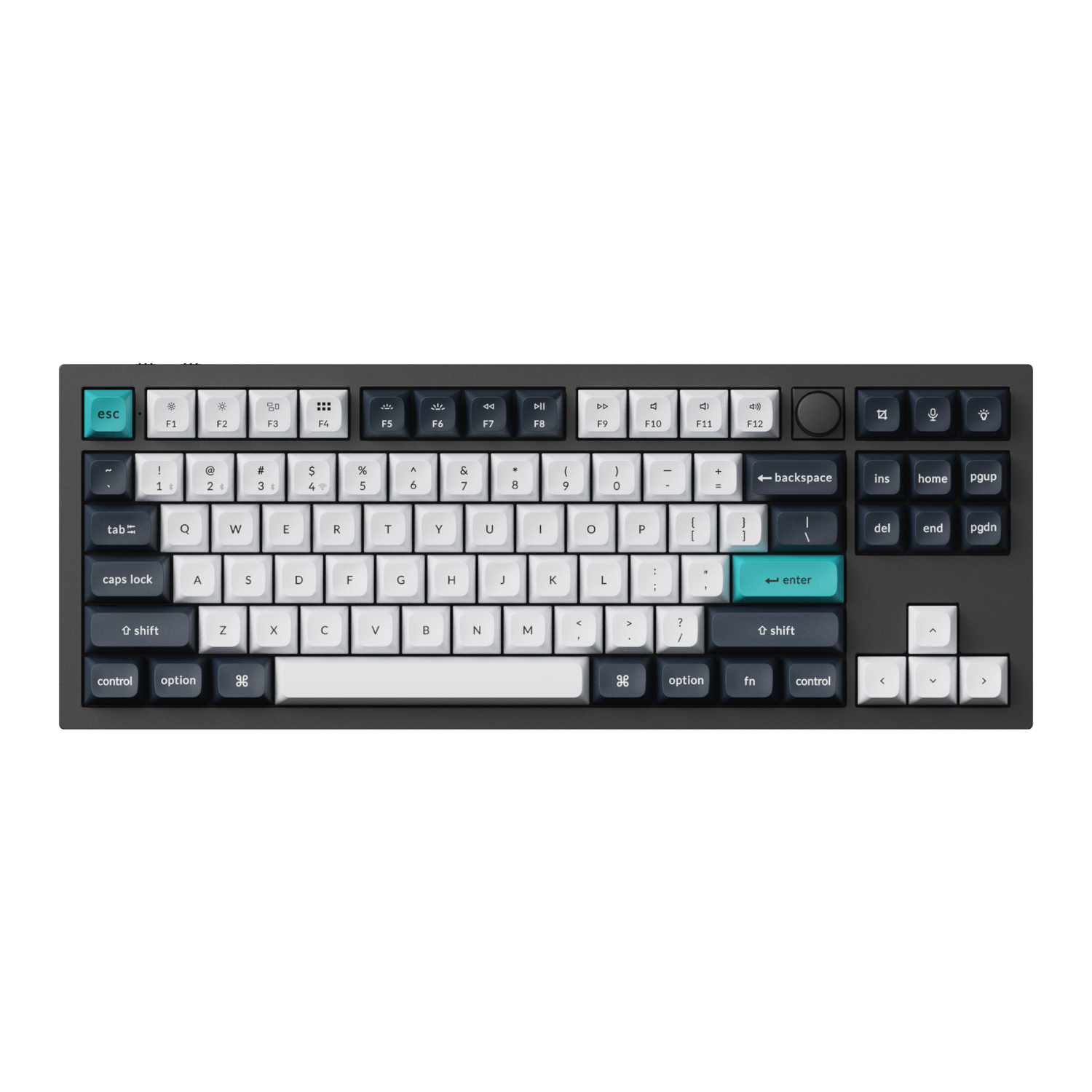 Q3M-M1_Keychron-Q3-Max-80-Full-Assembled-Knob-Hot-Swappable-Gateron-RGB-Wireless-Keyboard-Jupiter-Red-Switches-Black_wr_02 Keychron Q3 Max 80% Full Assembled Knob Red Switch Hot-Swap Gateron Jupiter RGB Wireless Keyboard - Black