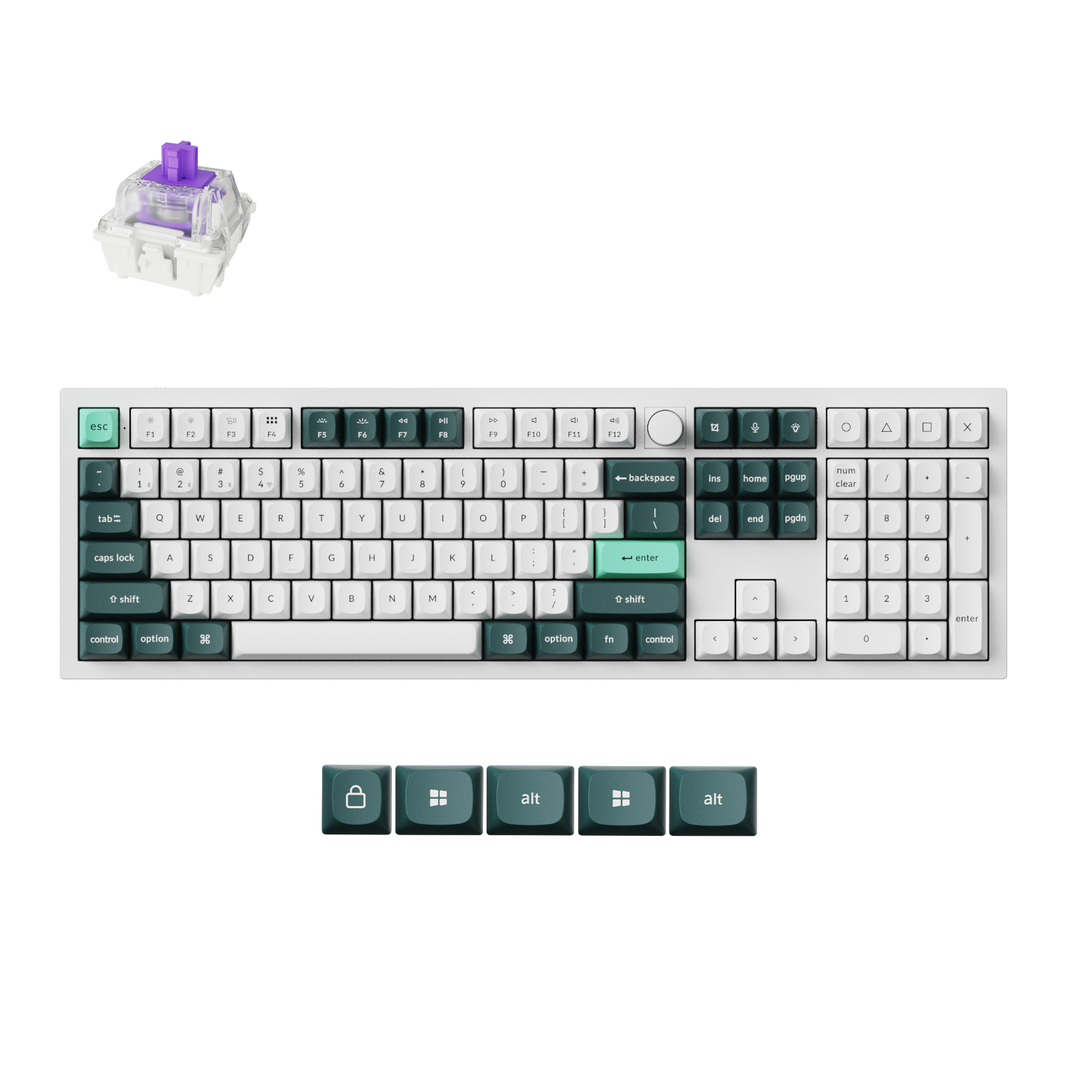 Q6H-P1_Keychron-Q6-HE-QMK-Full-size-Wireless-Custom-Mechanical-Keyboard-Nebula-Switch-–-Shell-White_wr_01a Keychron Q6 HE QMK Full-size Wireless Custom Mechanical Keyboard (Nebula Switch) – Shell White