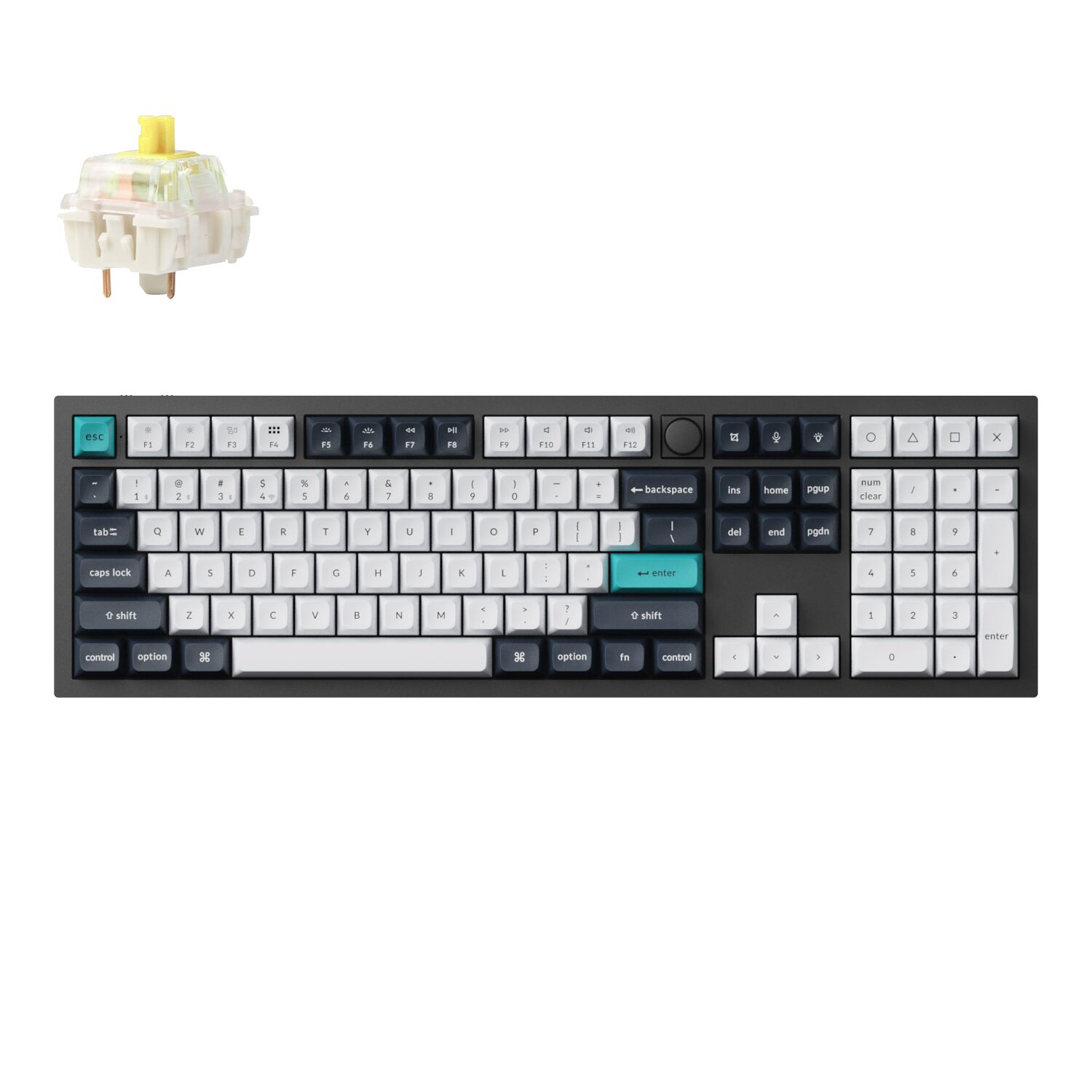 Q6M-M4-WR-1 Keychron Q6 Max QMK/VIA Wireless Mechanical Keyboard (Full-Size, Gateron Jupiter Banana)