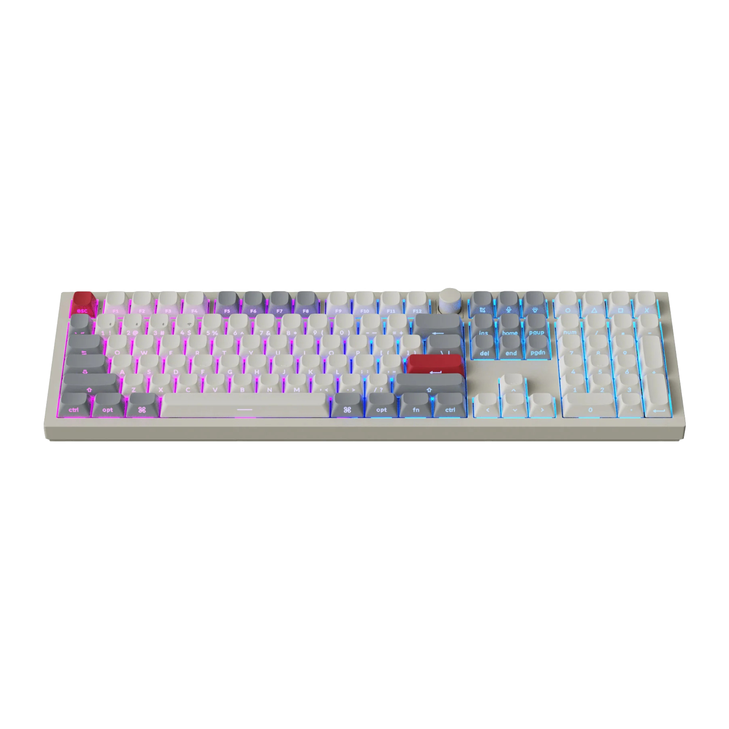 Q6M-P1S_Keychron-Q6-Max-QMK-VIA-Wireless-Custom-Mechanical-Keyboard-Gateron-Red-Jupiter-Switches-Shell-White_wr_03 Keychron Q6 Max QMK/VIA Wireless Custom Mechanical Keyboard OSA Gateron Red Jupiter Switches - Shell White