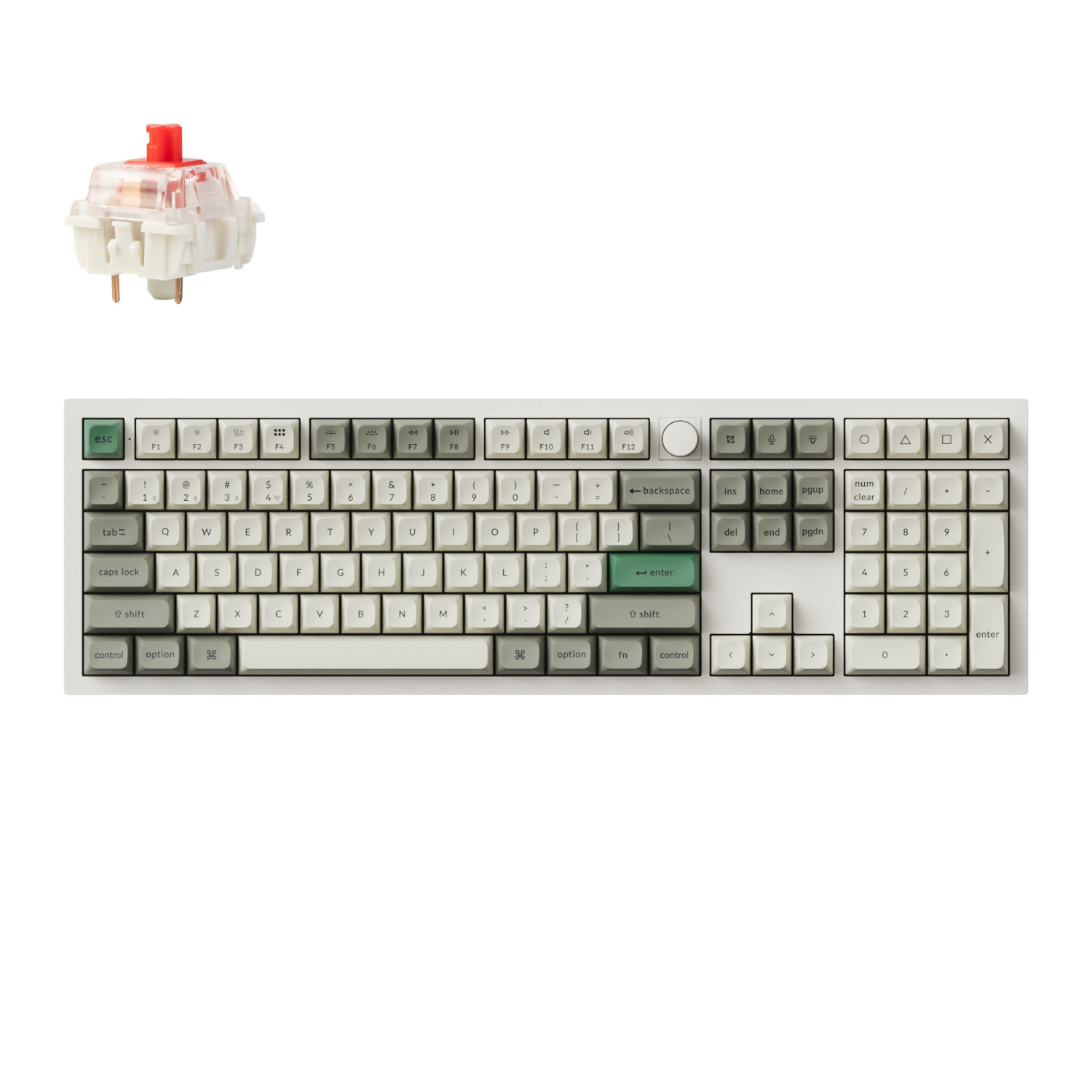 Q6M-P1_Keychron-Q6-Max-QMK-VIA-Wireless-Custom-Mechanical-Keyboard-KSA-Gateron-Red-Jupiter-Switches-Shell-White_wr_01 Keychron Q6 Max QMK/VIA Wireless Custom Mechanical Keyboard KSA Gateron Red Jupiter Switches - Shell White