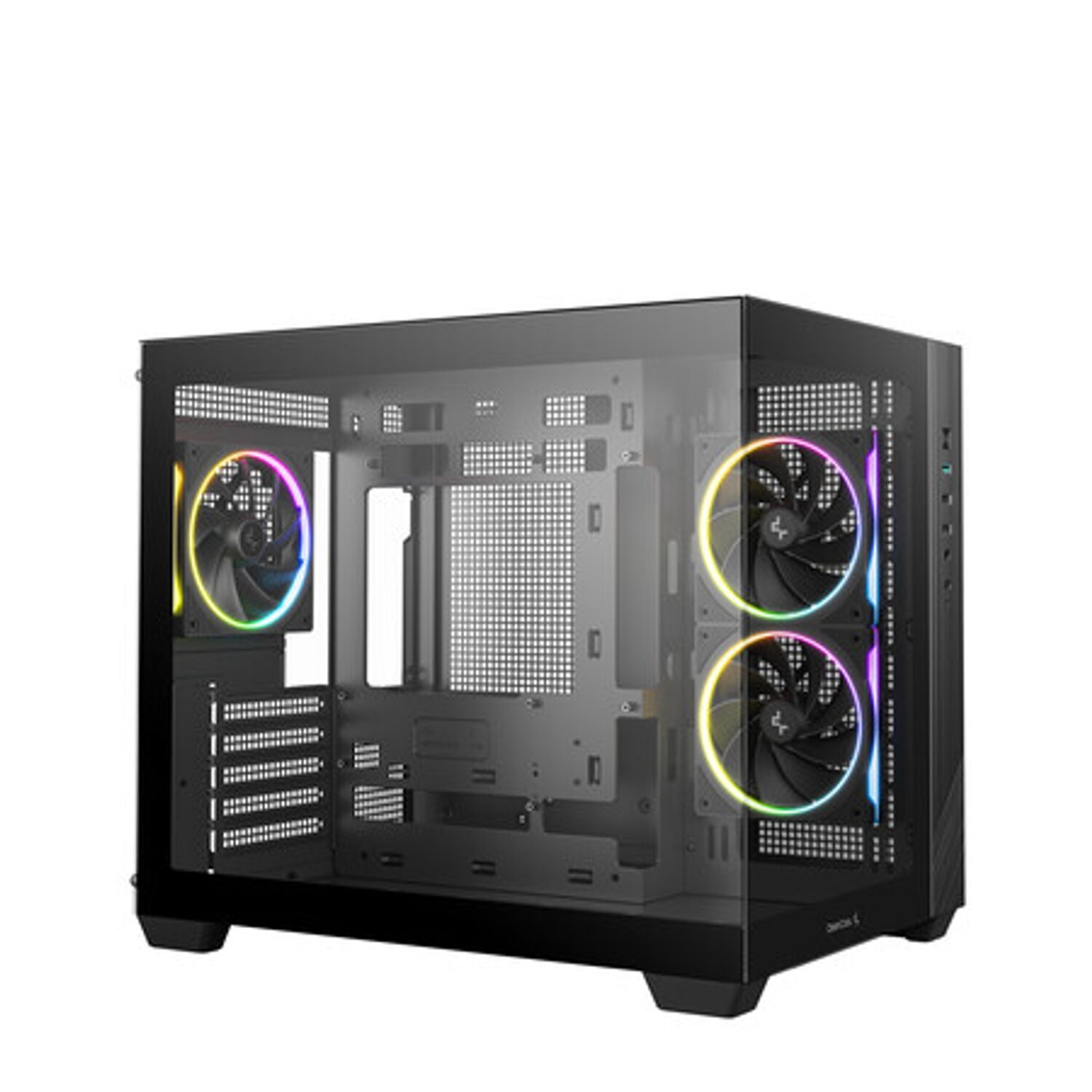 R-CG330-BKNGM3-G_DEEPCOOL_CHASSIS_CG330_5F_MATX_ARGB_BK_wr_12 Deepcool CG330 3F Panoramic Dual-Chamber Micro-ATX Gaming Chassis - Black