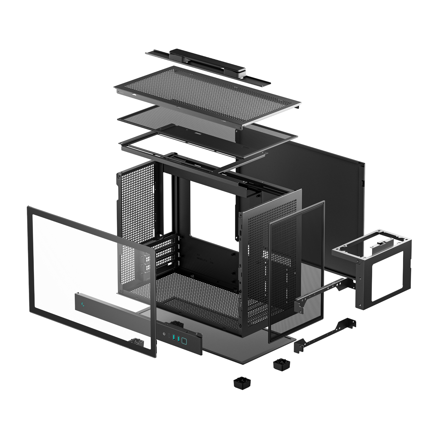 R-CH160-BKNGM0-G_DeepCool-CH160-PLUS-Micro-ATX-Chassis-Black_wr_07a DeepCool CH160 PLUS Micro-ATX Chassis - Black