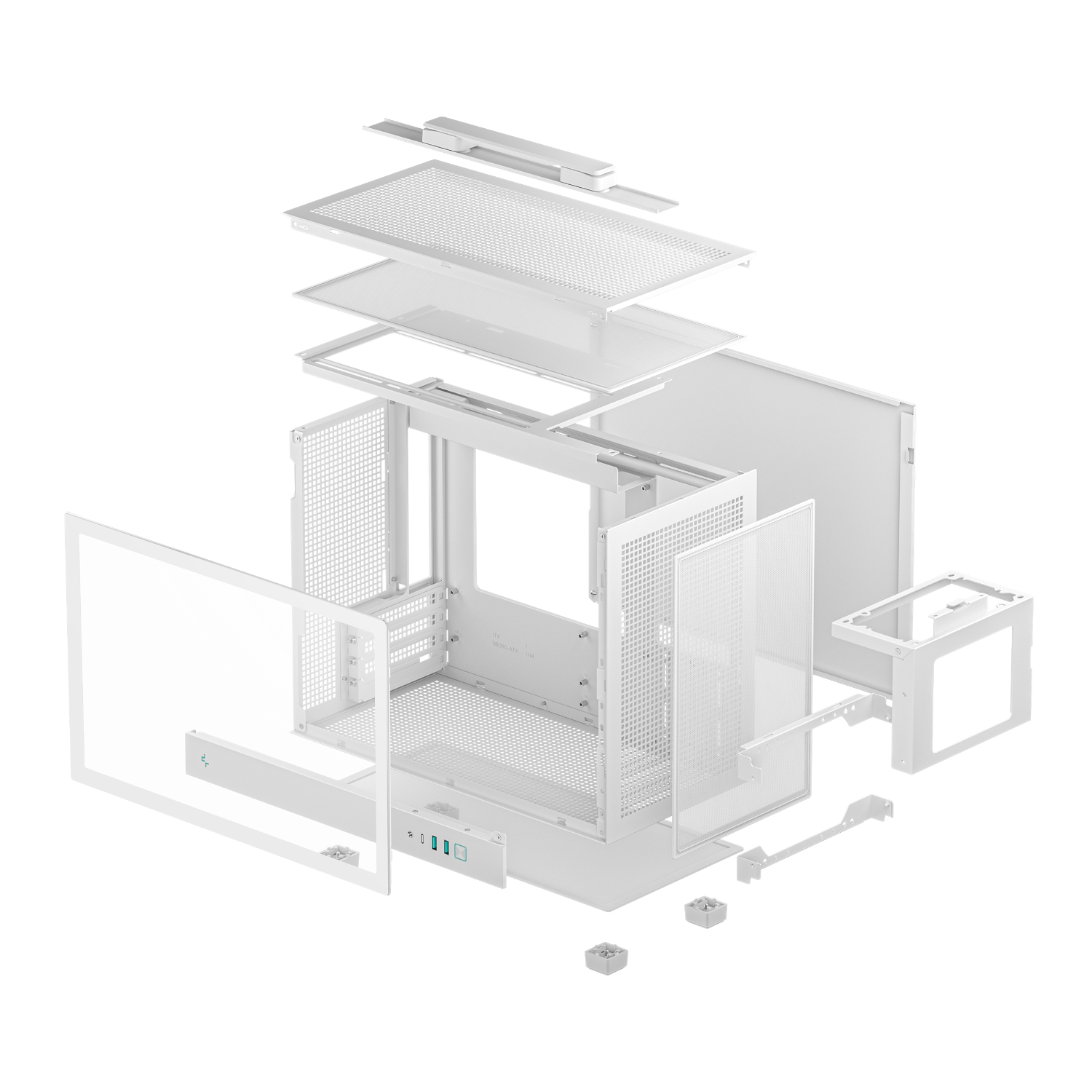 R-CH160-WHNGM0-G_DeepCool-CH160-PLUS-Micro-ATX-Chassis-White_wr_07a DeepCool CH160 PLUS Micro-ATX Chassis - White