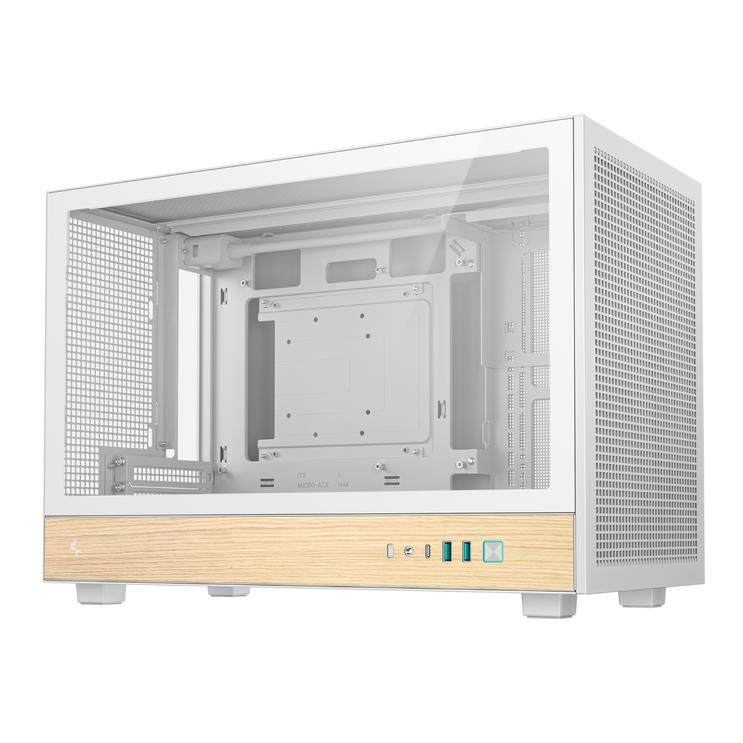 R-CH260-WHNWM0-G-1_DeepCool-CH260-Wood-mATX-Gaming-Chassis-White_wr_01a DeepCool CH260 Wood mATX Gaming Chassis White