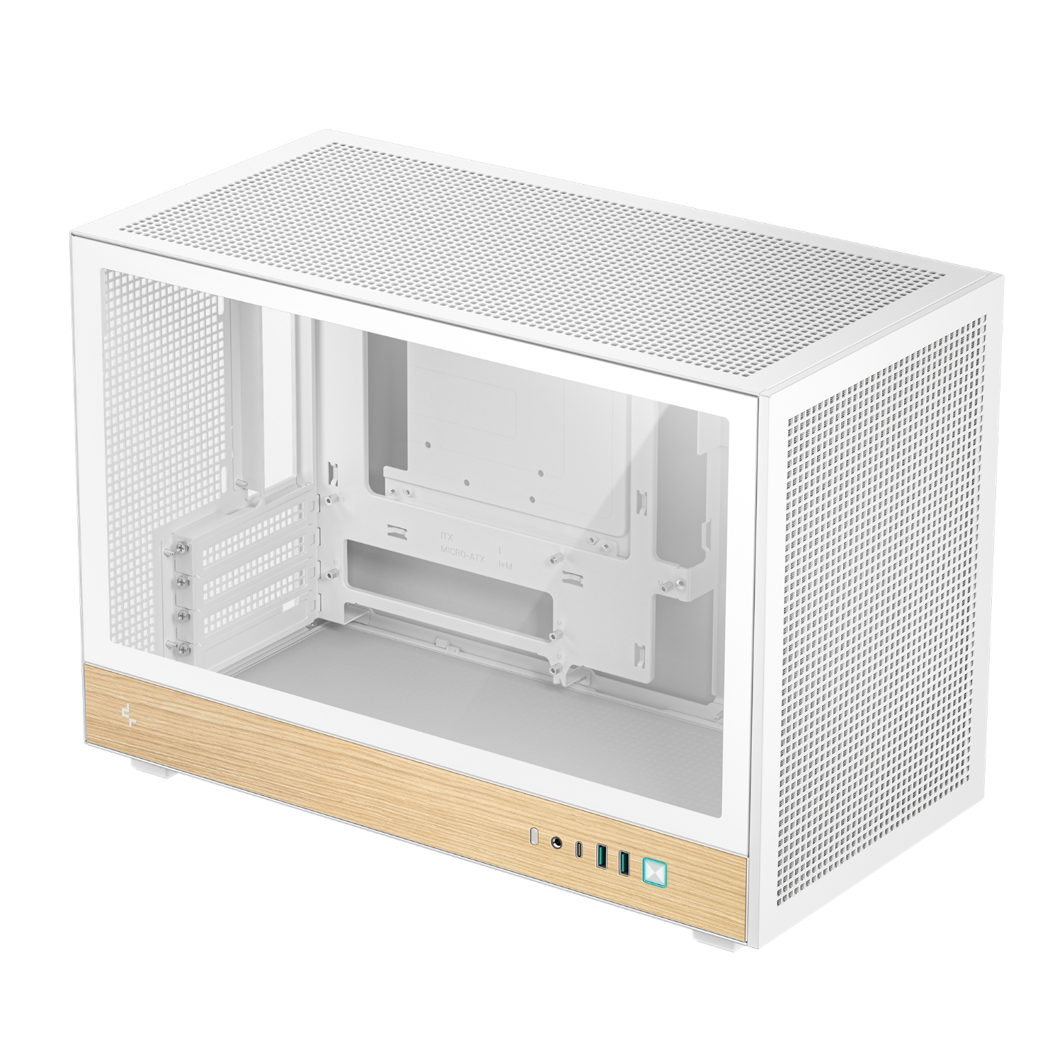 R-CH260-WHNWM0-G-1_DeepCool-CH260-Wood-mATX-Gaming-Chassis-White_wr_03a DeepCool CH260 Wood mATX Gaming Chassis White