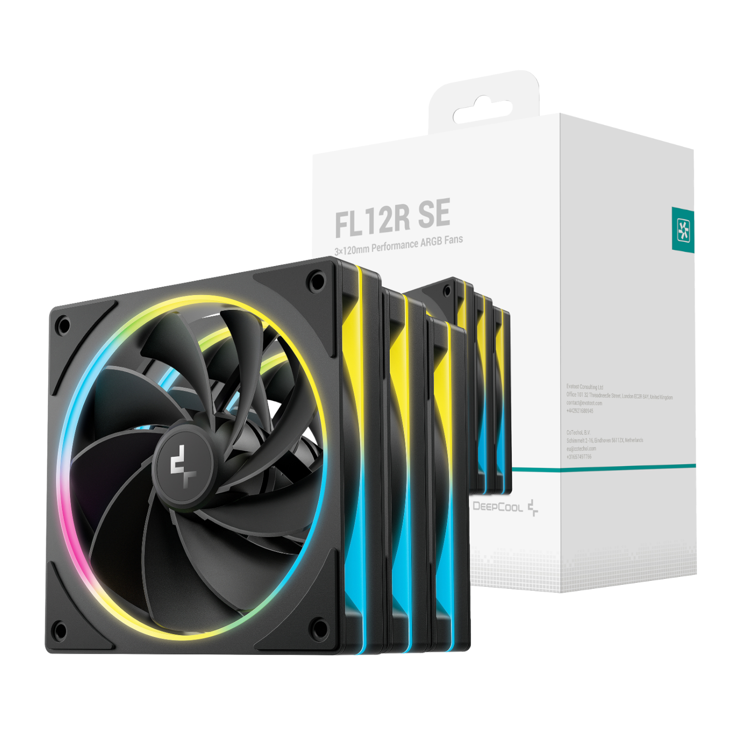 R-FL12RSE-BKAPN3-G_DeepCool-FL12R-SE-3-in-1-ARGB-Fan-Pack-Black_wr_01a DeepCool FL12R SE 3-in-1 ARGB 120mm PWM 3 Fan Pack - Black