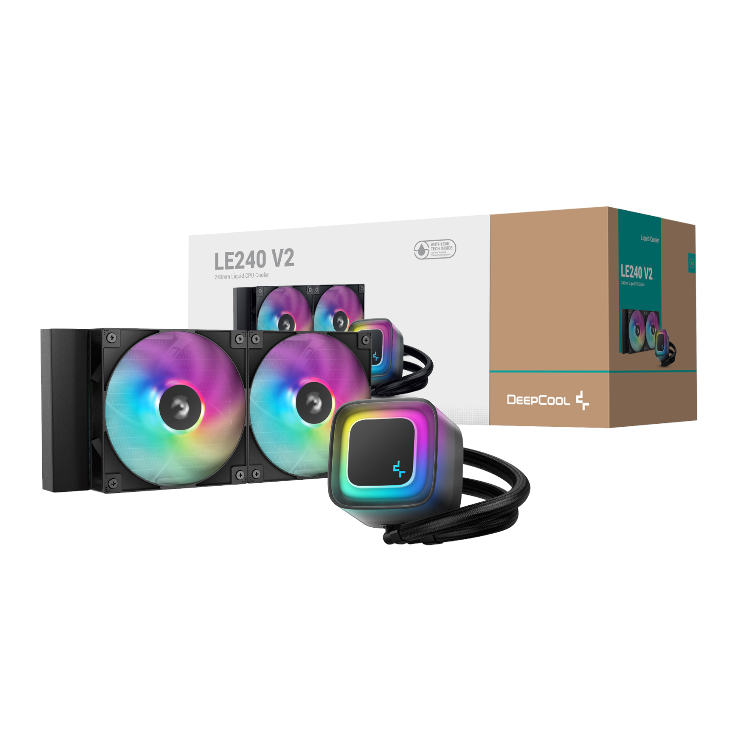 R-LE240-BKAMMC-G-2_DeepCool-LE240-V2-240mm-ARGB-AIO-CPU-Liquid-Cooler-Black_wr_01 DeepCool LE240 V2 240mm ARGB AIO CPU Liquid Cooler - Black