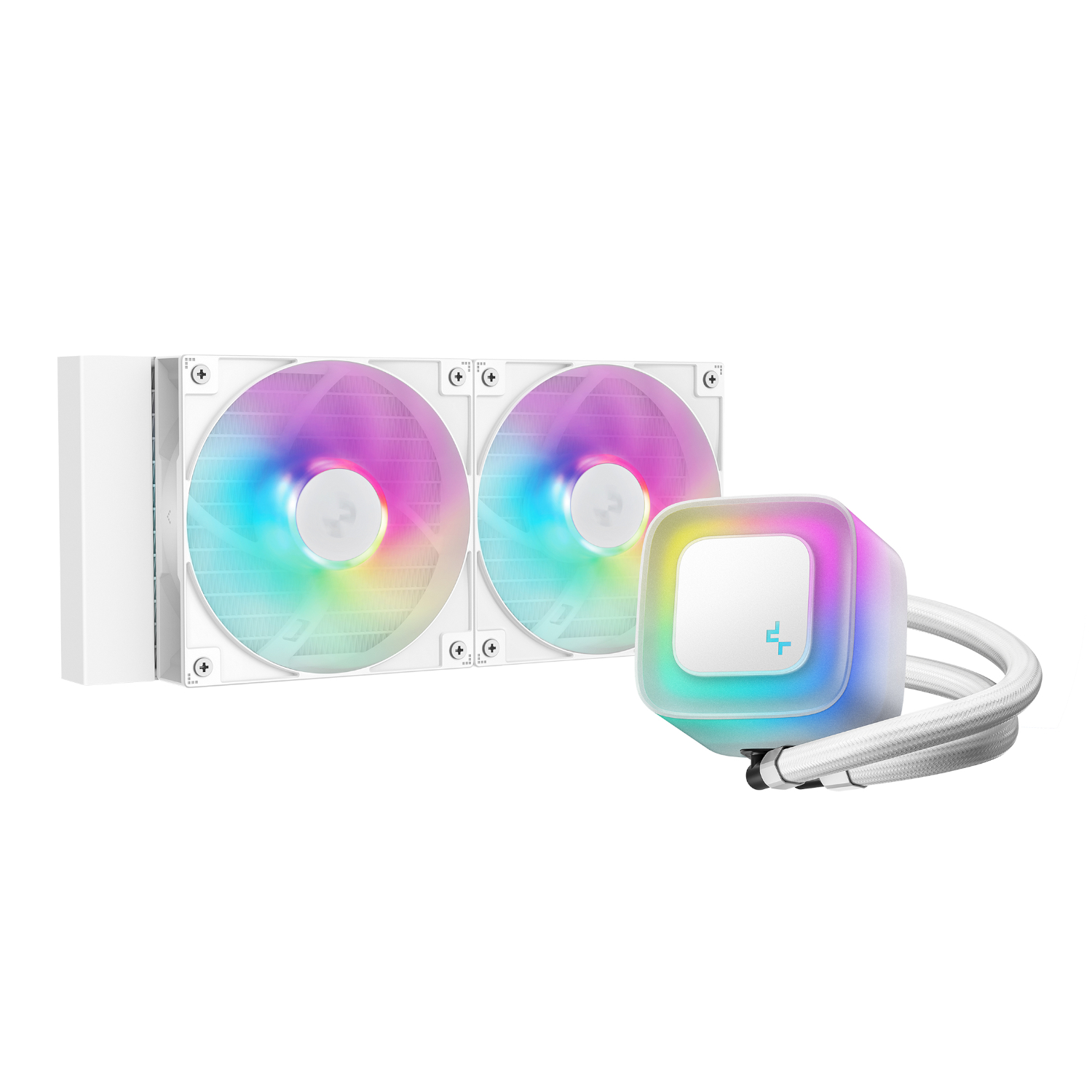 R-LE240-WHAMMN-G-2_DeepCool-LE240-V2-240mm-ARGB-AIO-CPU-Liquid-Cooler-White_wr_02 DeepCool LE240 V2 240mm ARGB AIO CPU Liquid Cooler - White