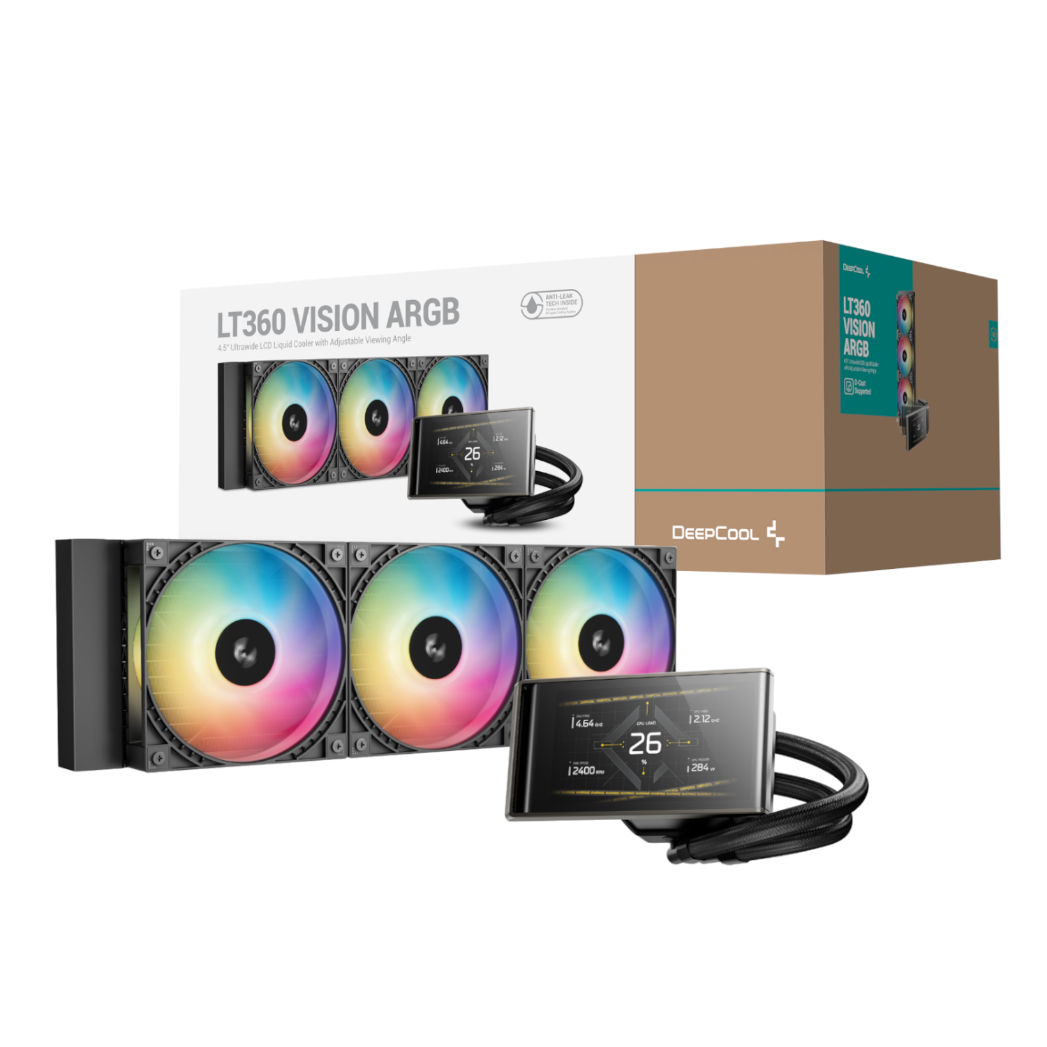 R-LT360VISIONBKAMMC-G-1_DeepCool-LT360-Vision-ARGB-4.5-inch-LCD-All-in-one-CPU-Liquid-Cooler-Black_wr_01a DeepCool LT360 VISION ARGB 4.5" LCD All-in-one CPU Liquid Cooler - Black