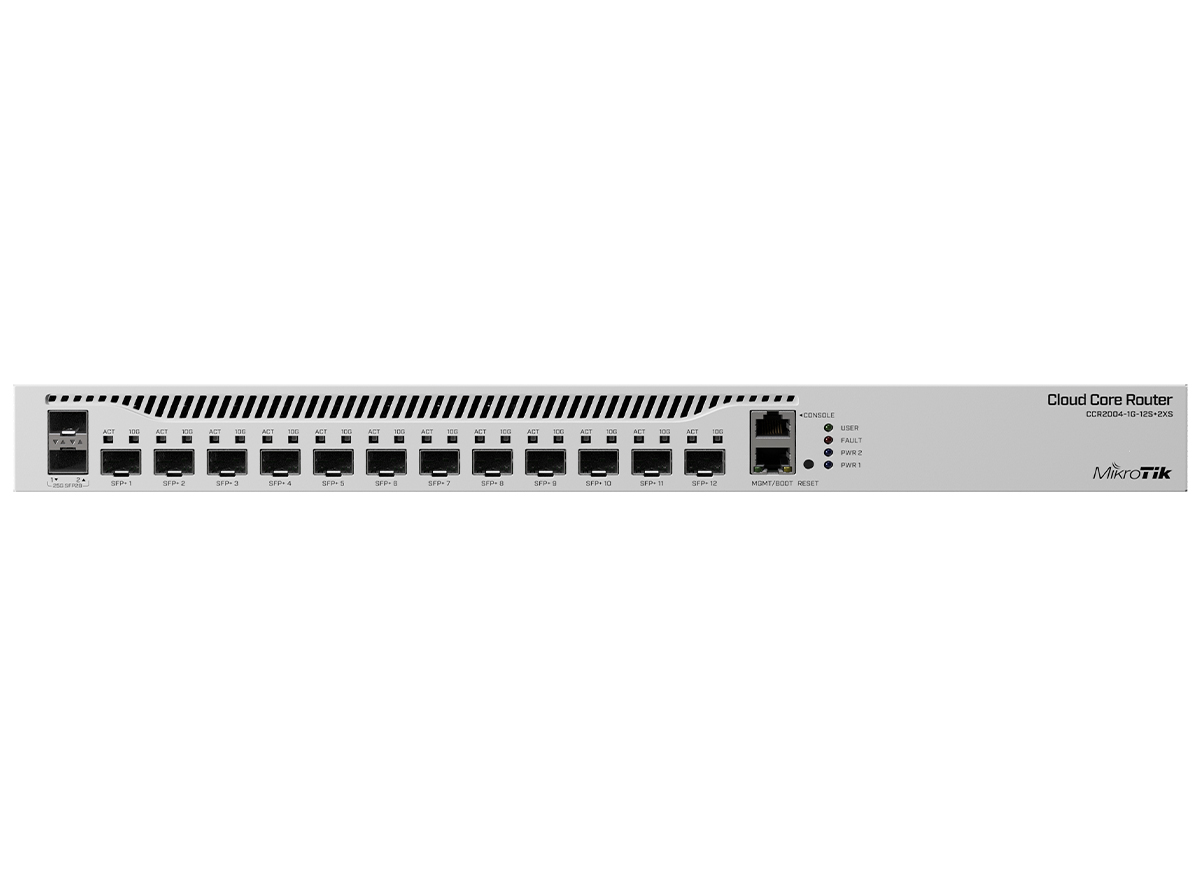 RB-CCR2004SP MikroTik Cloud Core 12 Port SFP+ 2 SFP28 4 Core Router