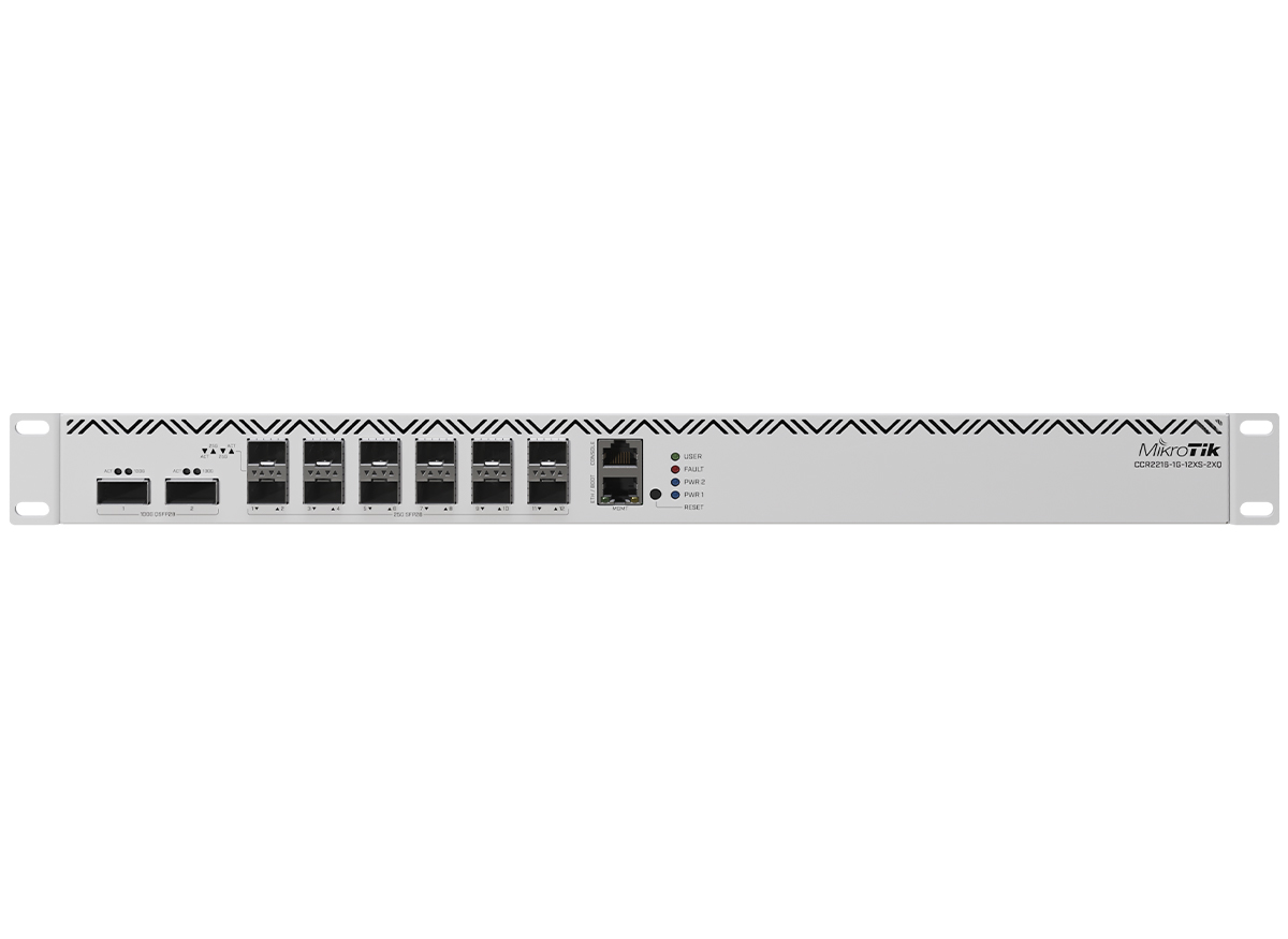 RB-CCR2216SP MikroTik Cloud Core 12 Port SFP28 2 QSFP28 16 Core Router