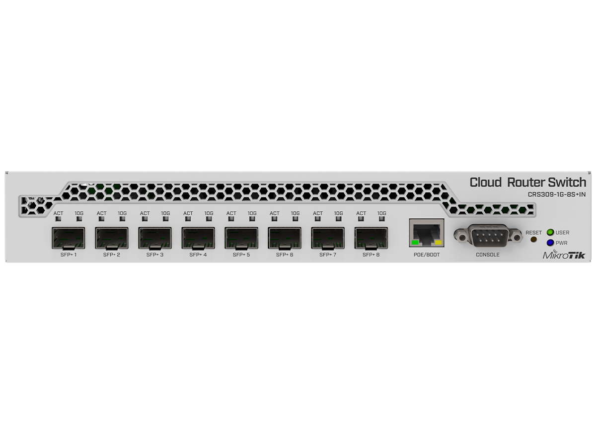 RB-CRS309S MikroTik Cloud Router Switch 8 Port SFP+ with PoE Input