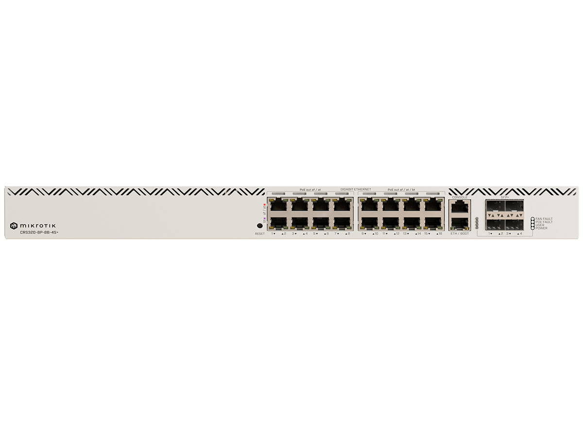 RB-CRS320P MikroTik Cloud Router Switch 16 Port PoE 600W 4SFP+