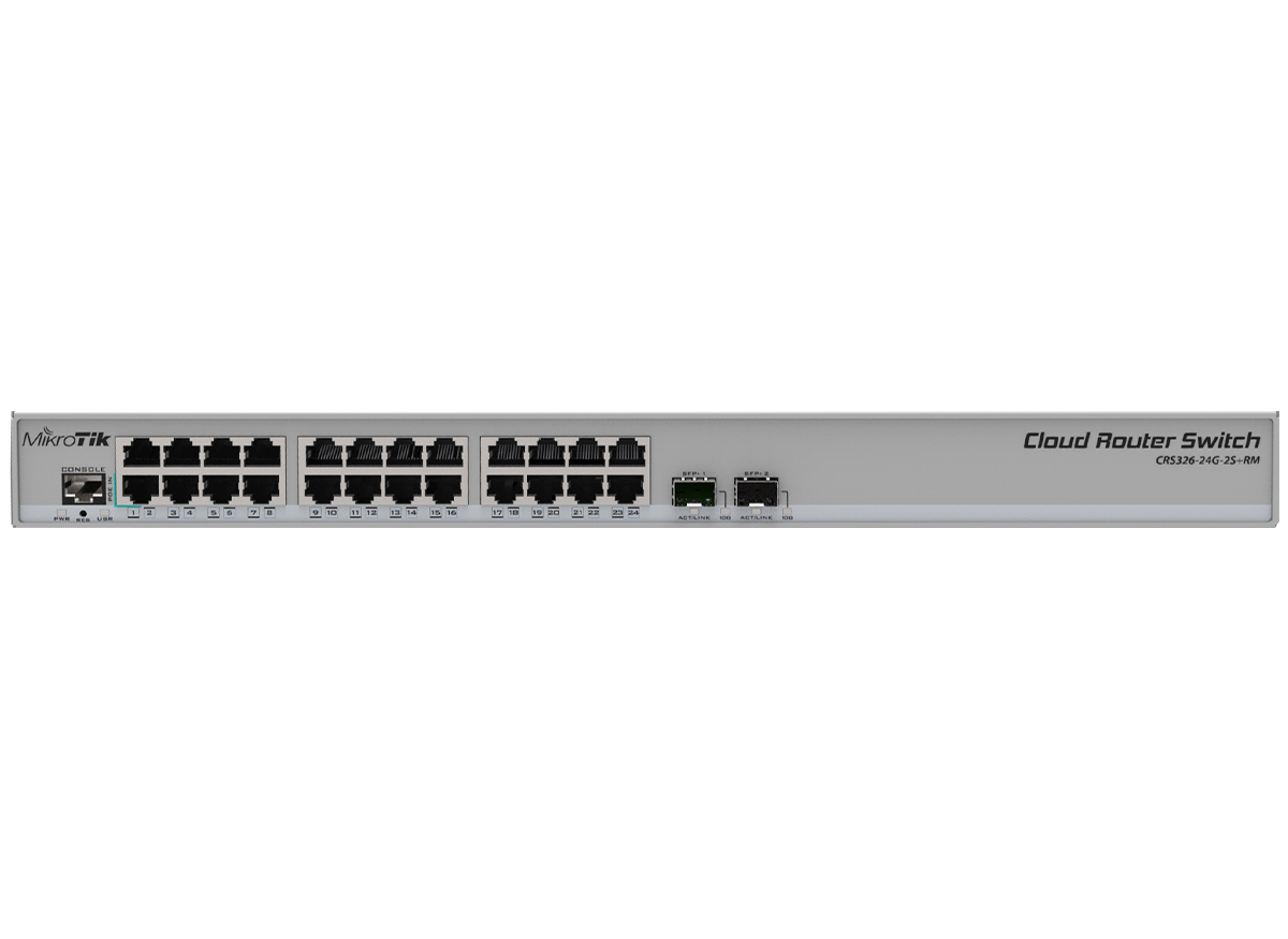 RB-CRS326 MikroTik Cloud Router Switch 24 Port Gigabit 2SFP+