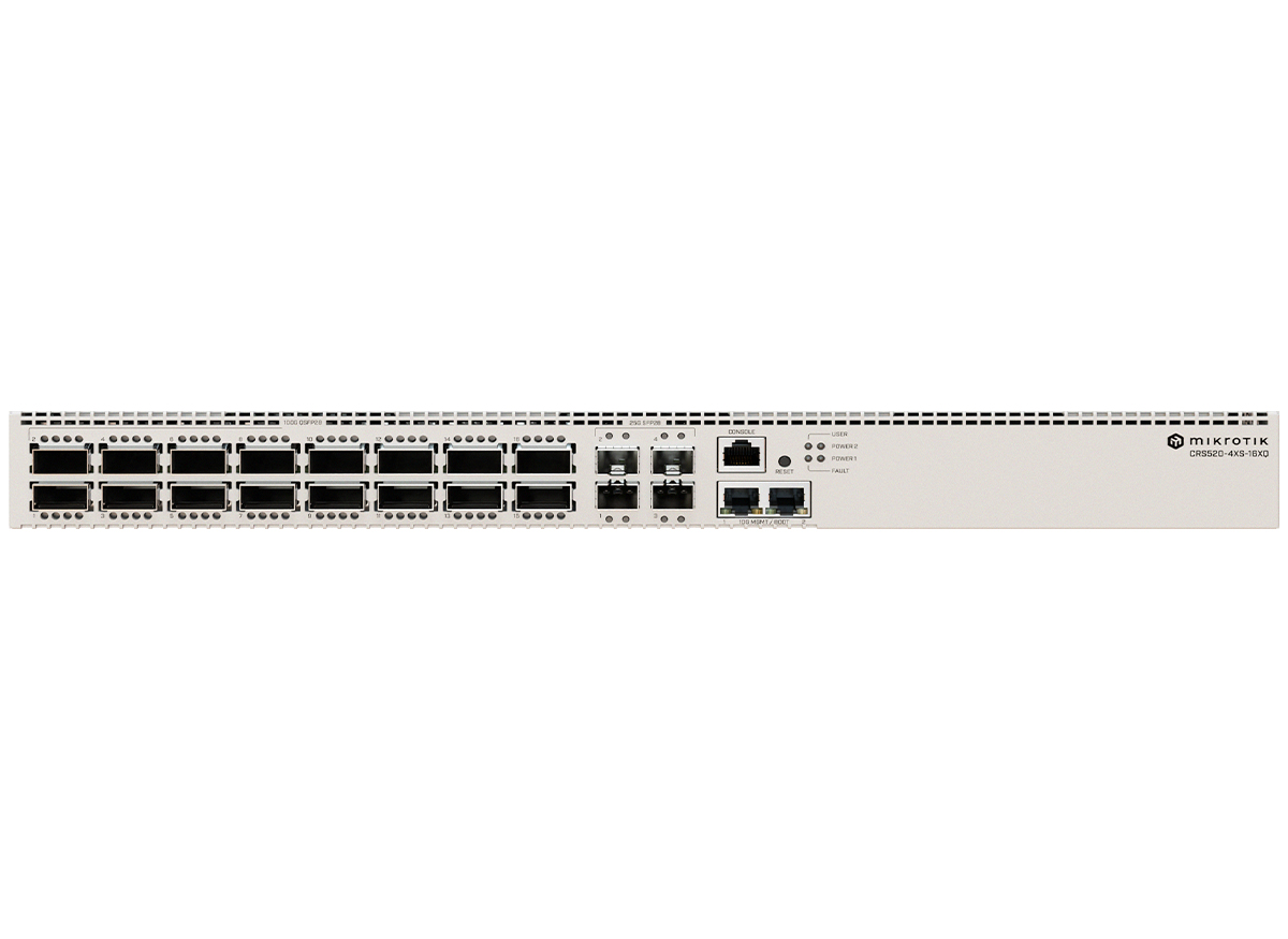 RB-CRS520X MikroTik Cloud Router Switch 16 Port QSFP28 4xSFP28 2x10Gbps