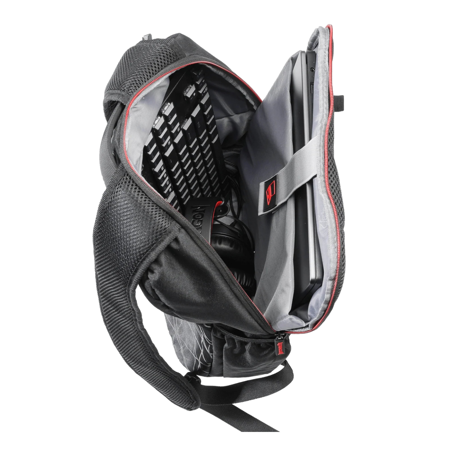 RD-GB-76_Redragon-GB-76-AENEAS-Nylon-15-inch-Travel-Gaming-Backpack-Black_wr_06a REDRAGON AENEAS 15" Gaming Backpack