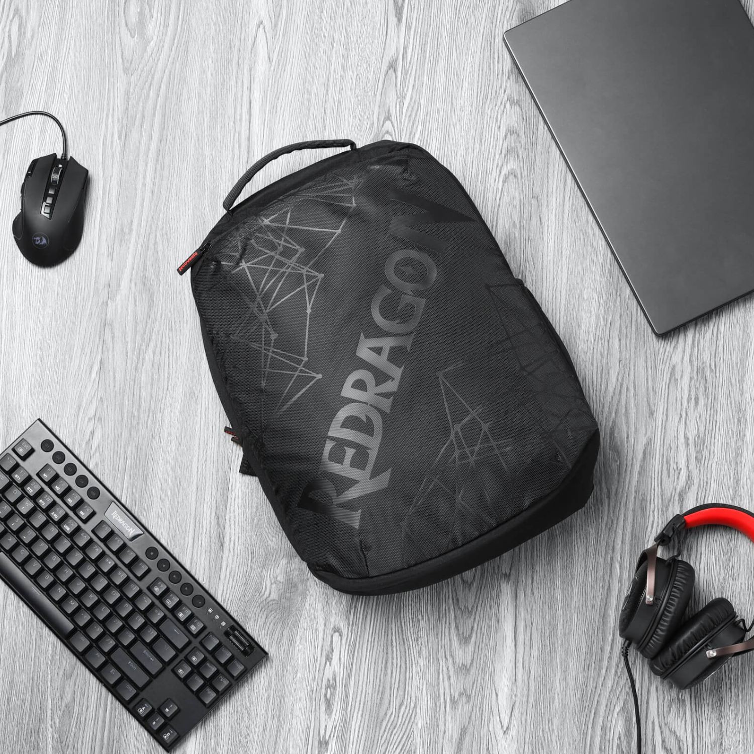 RD-GB-76_Redragon-GB-76-AENEAS-Nylon-15-inch-Travel-Gaming-Backpack-Black_wr_07a REDRAGON AENEAS 15" Gaming Backpack