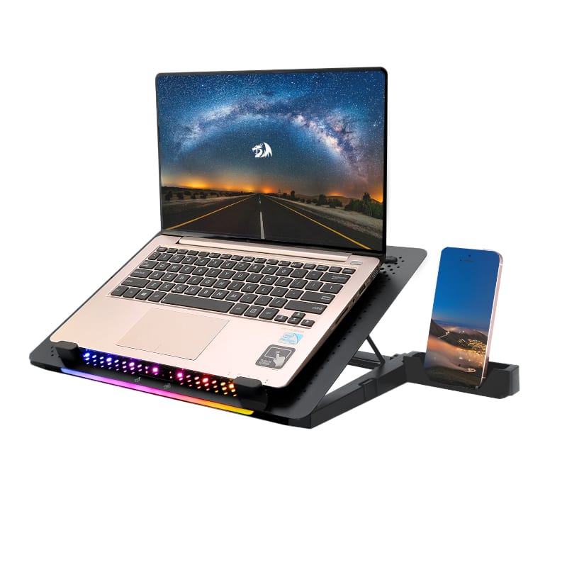 RD-GCP500_wr_05 REDRAGON Dual USB 5 Fan RGB Gaming Notebook Stand