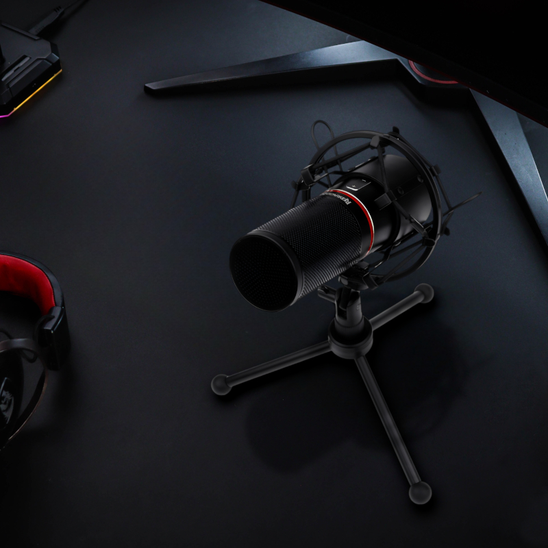 RD-GM300_wr_05a REDRAGON BLAZAR Cardioid USB Gaming Mic and Tripod - Black