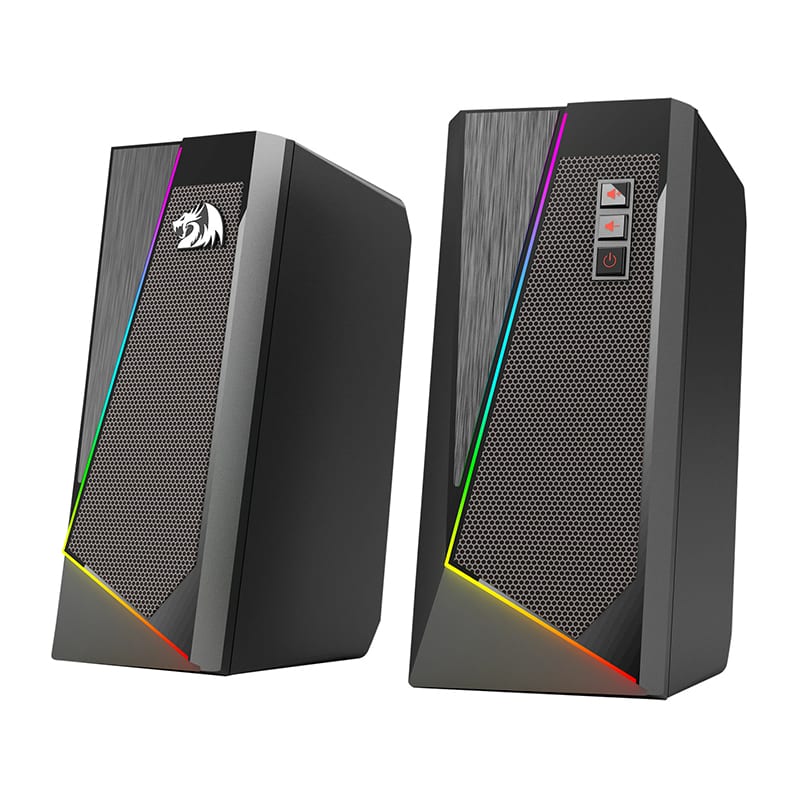 RD-GS520_wr_01 REDRAGON 2.0 Satellite Speaker ANVIL 2 x 3W RGB USB|Aux Gaming Speaker - Black