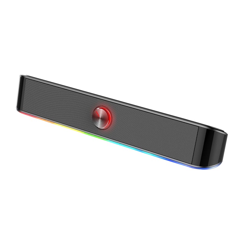 RD-GS560_wr_03 REDRAGON 2.0 Sound Bar ADIEMUS 2 x 3W RGB USB|Aux PC Gaming Speaker - Black
