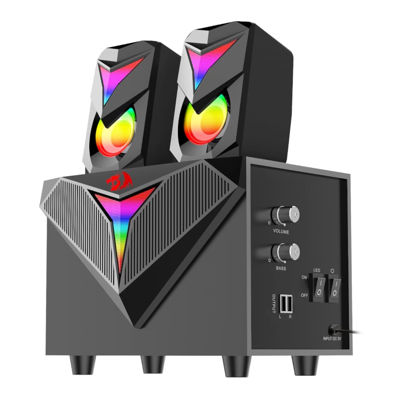 RD-GS700_wr_03 REDRAGON 2.1 Satellite Speaker TOCCATA RGB 11W Gaming Speaker - Black