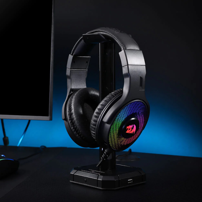 RD-H350RGB-1_wr_04 REDRAGON Over-Ear PANDORA USB (Power Only)|Aux (Mic and Headset) RGB Gaming Headset - Black
