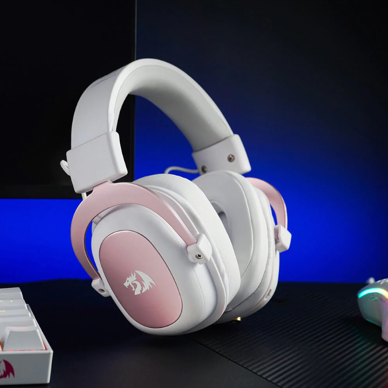 RD-H510W_wr_07 REDRAGON Over-Ear ZEUS 2 USB Gaming Headset - White