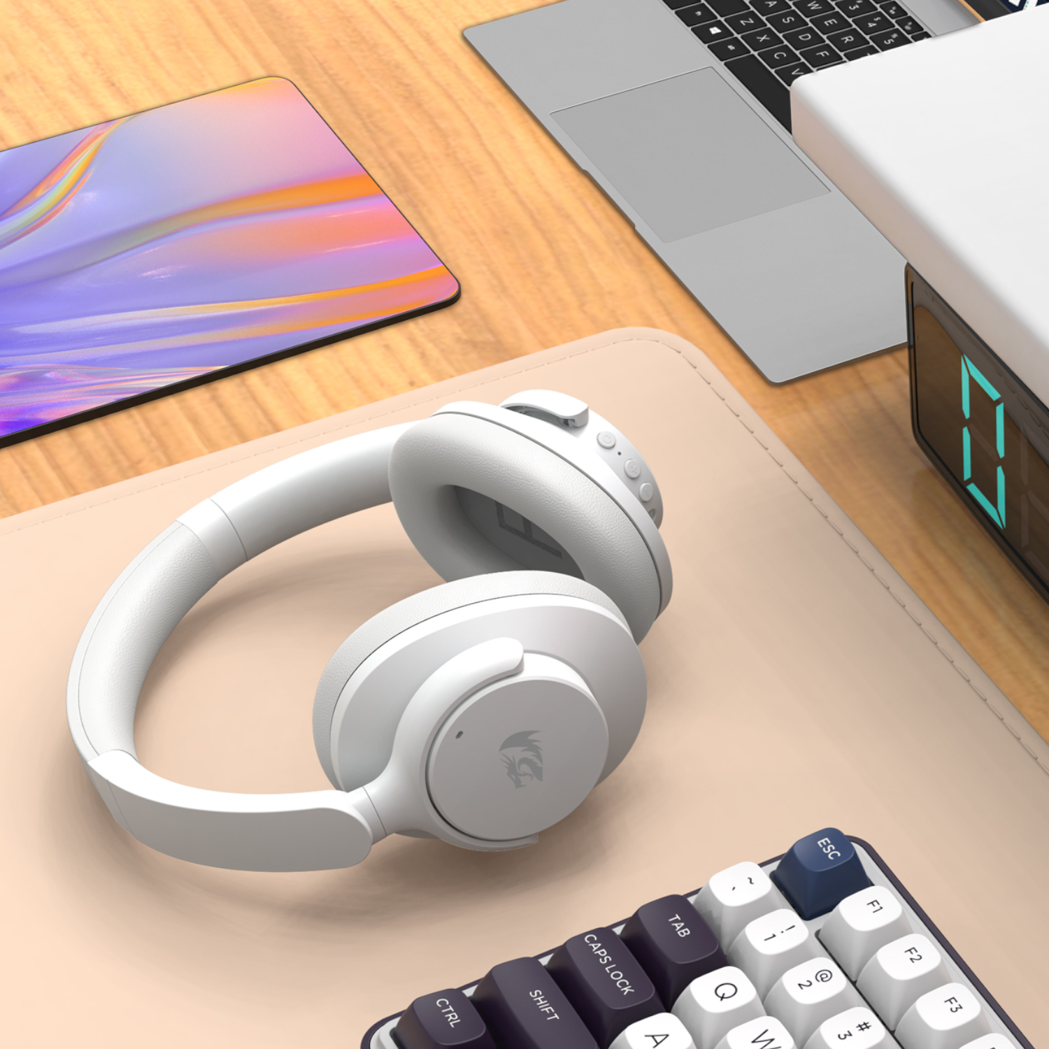 RD-H610G_Redragon-H610-VIBECORE-ANC-Bluetooth-Wireless-Over-ear-Headphones-–-White_wr_08a Redragon H610 VIBECORE ANC Bluetooth Wireless Over-ear Headphones – White