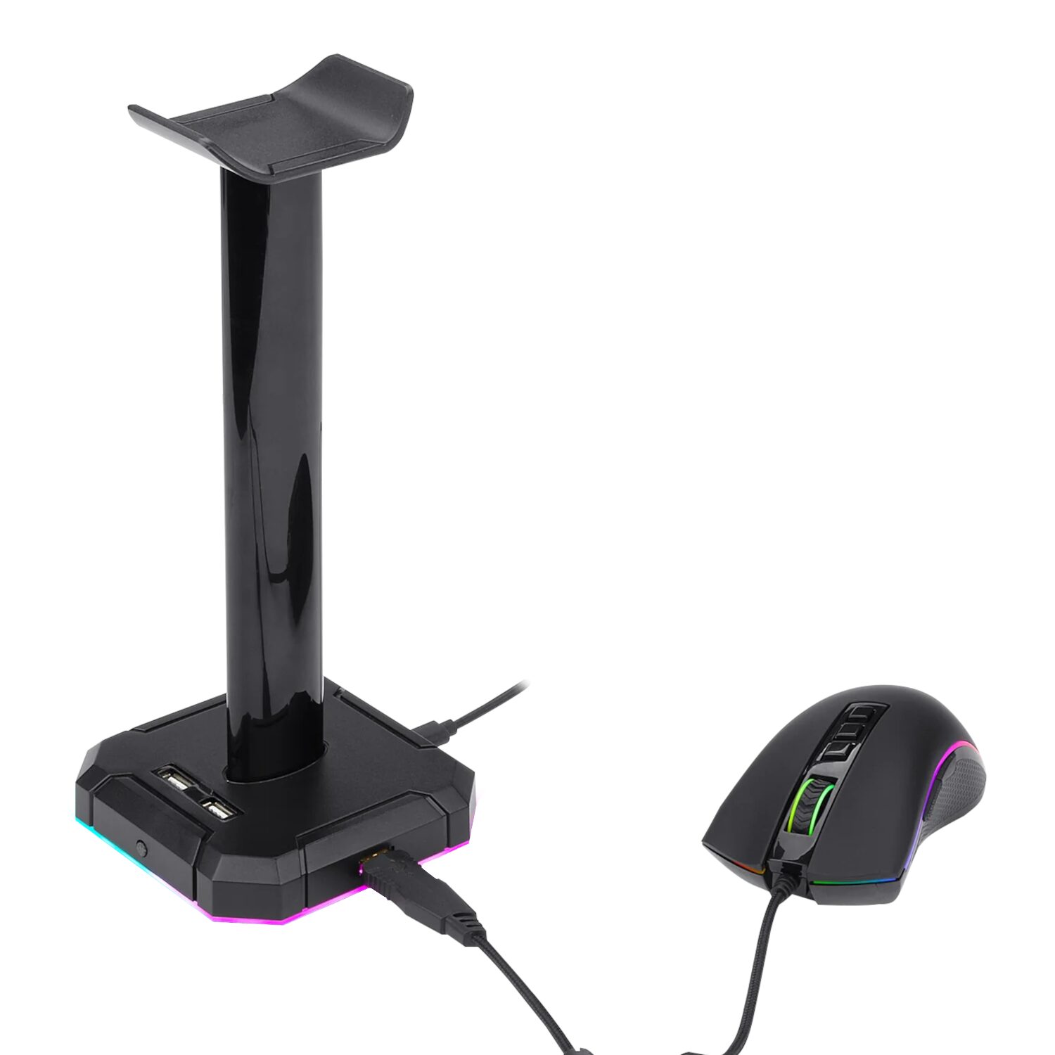 RD-HA300-WR-04 Redragon HA300 Scepter Pro RGB Headset Stand with USB Hub (4 x USB 2.0, RGB Lighting)